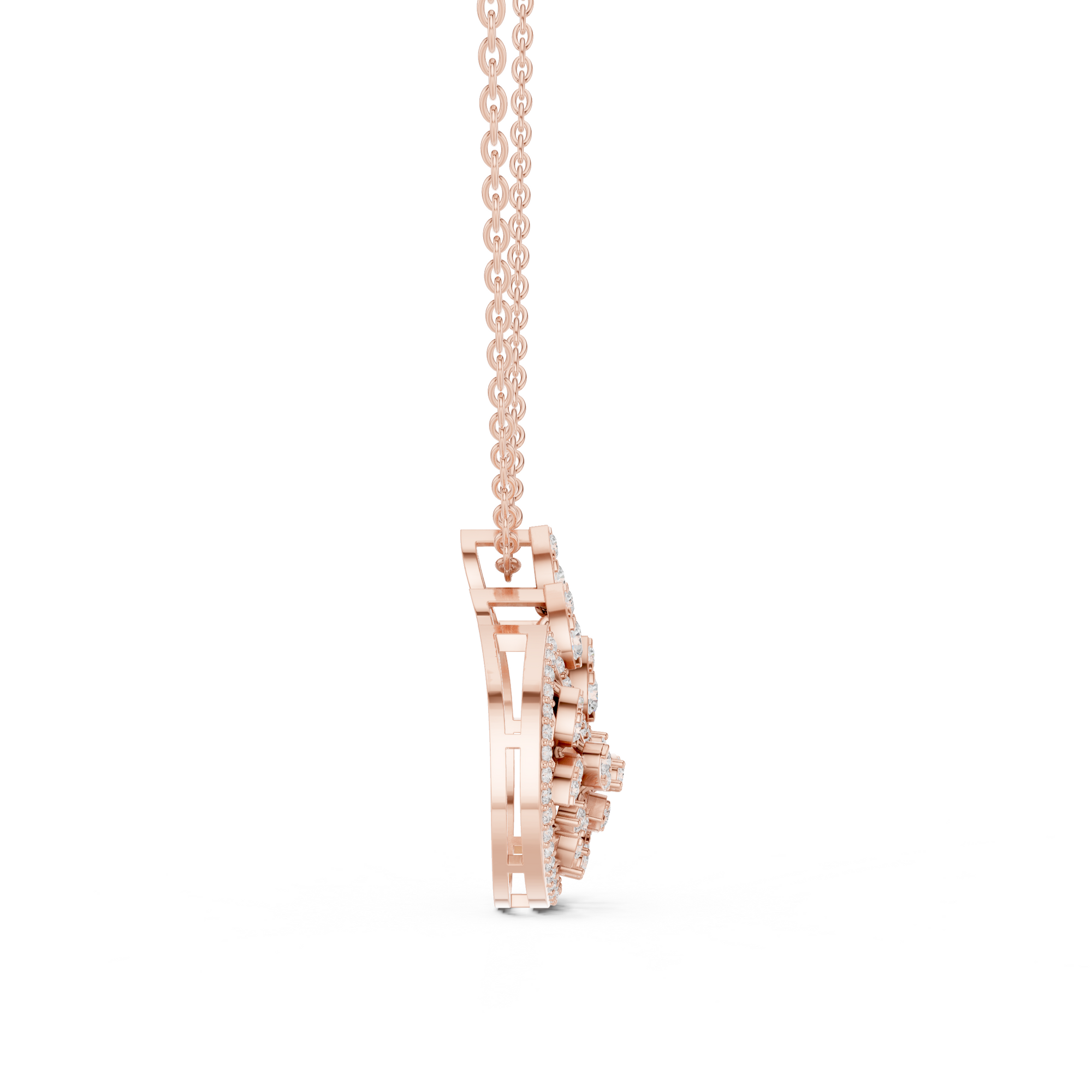 Concave Lab Grown Diamond Pendant