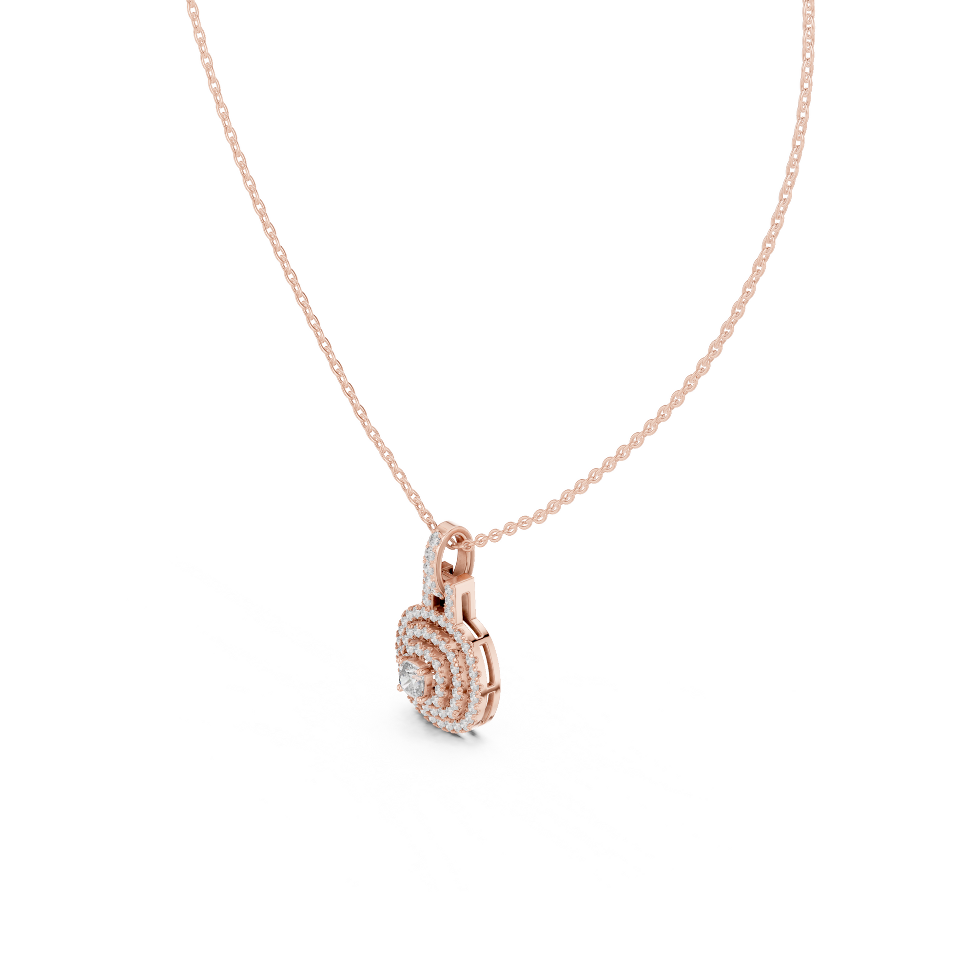 Halo Lab Grown Diamond Pendant