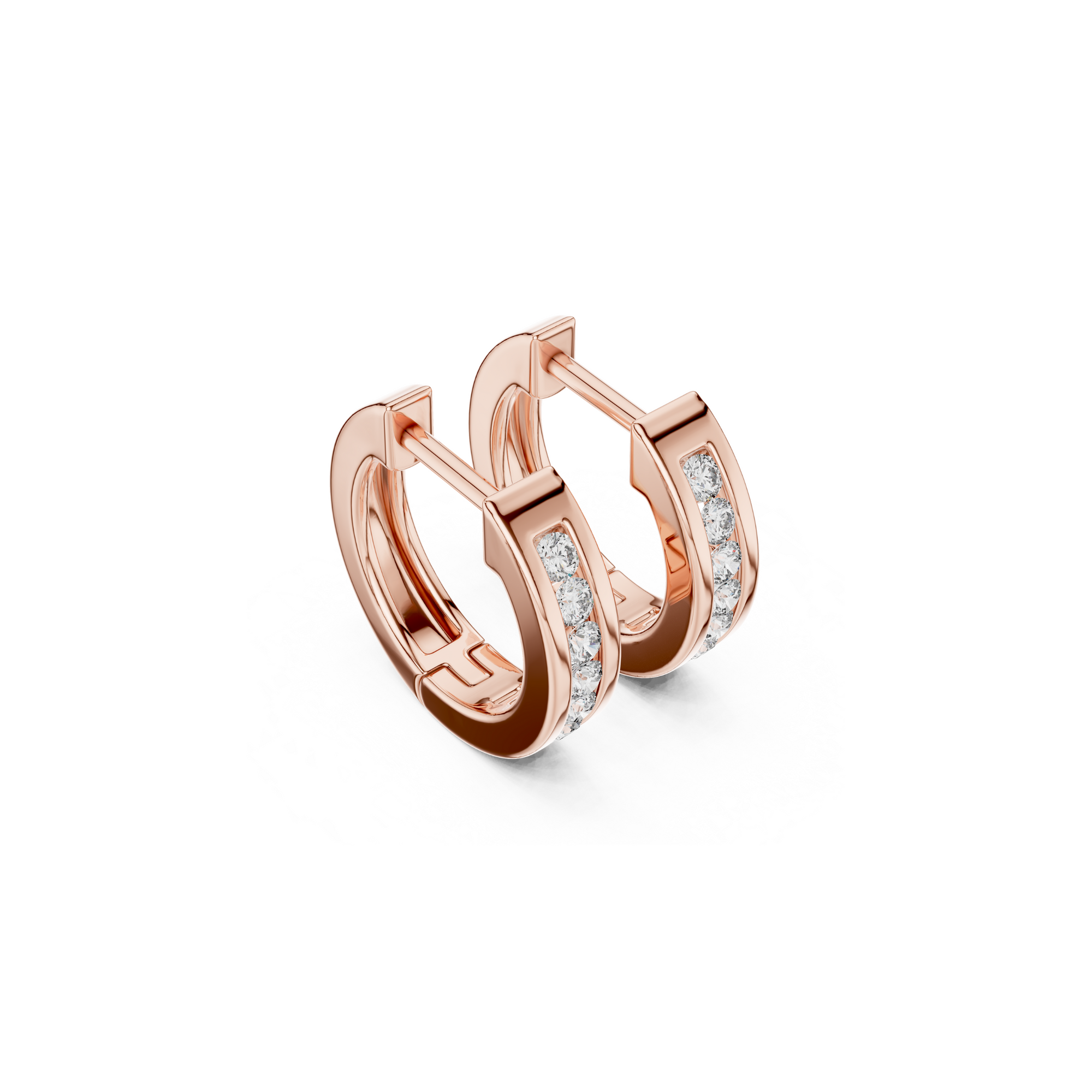 Dainty Diamond Hoop Earring