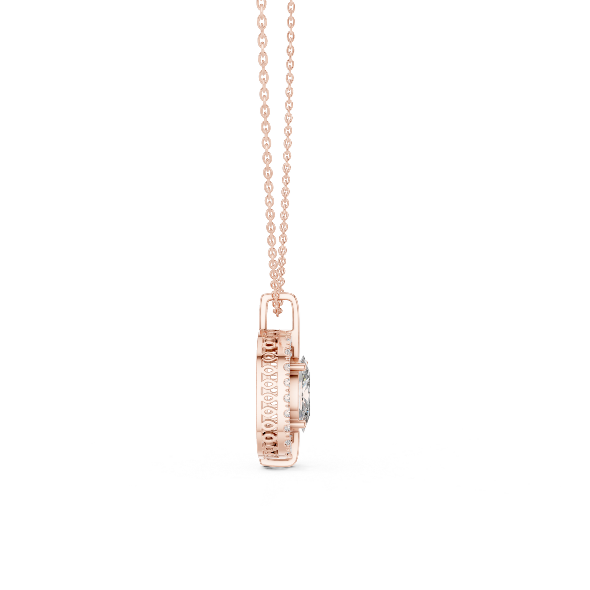 Classic Oval Lab Grown Diamond Solitaire Pendant