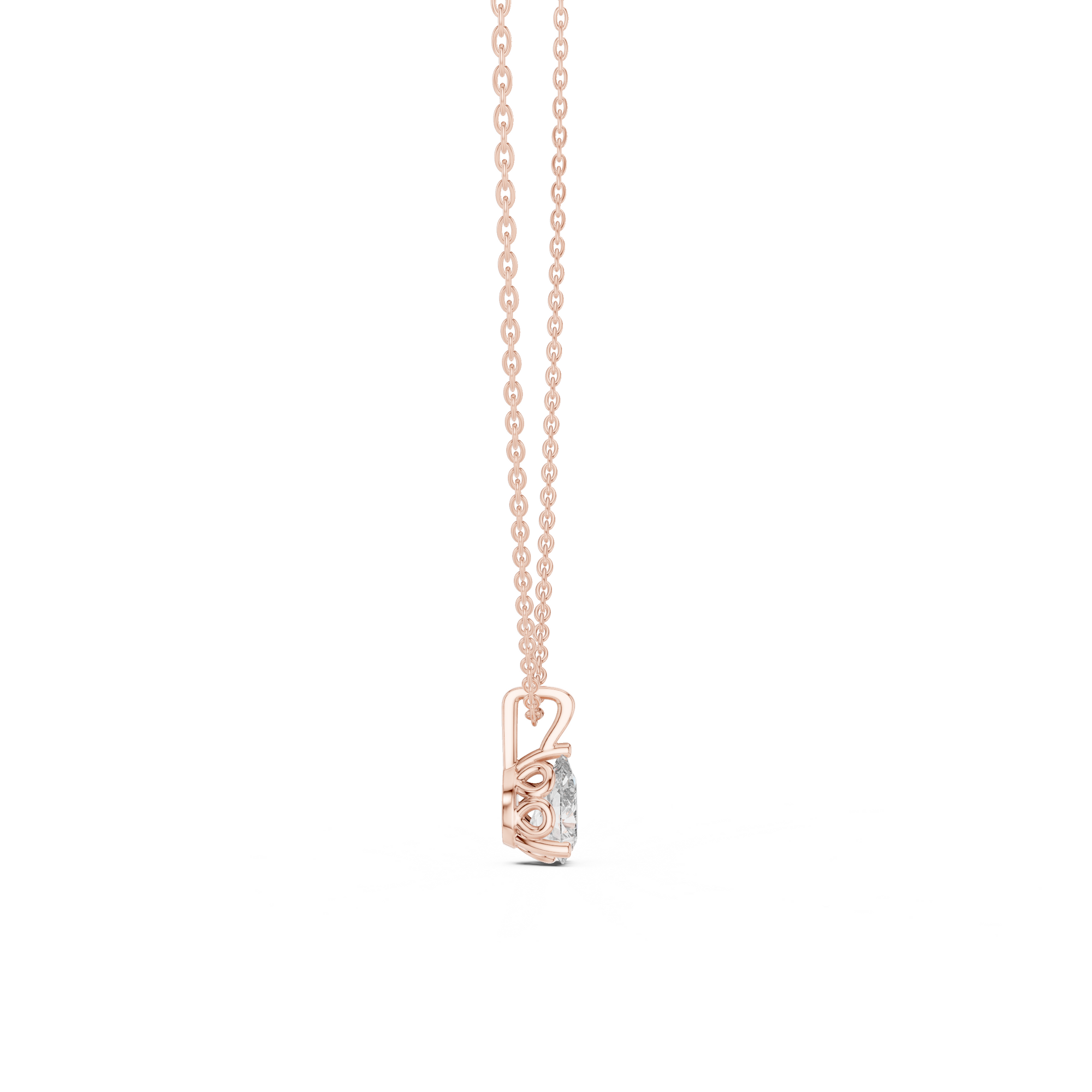 Pear Cut Solitaire Lab Grown Diamond Pendant