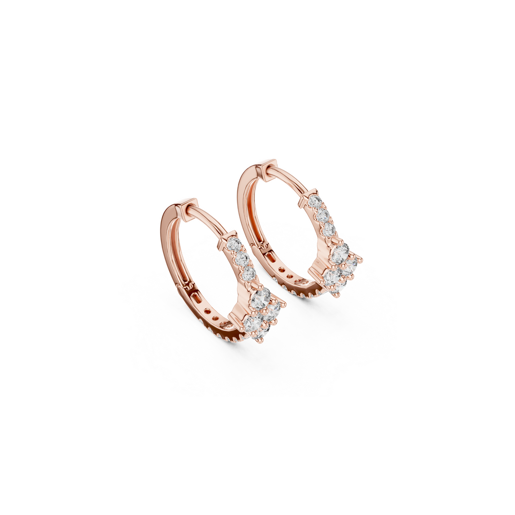 Floral Daimond Hoop Earring