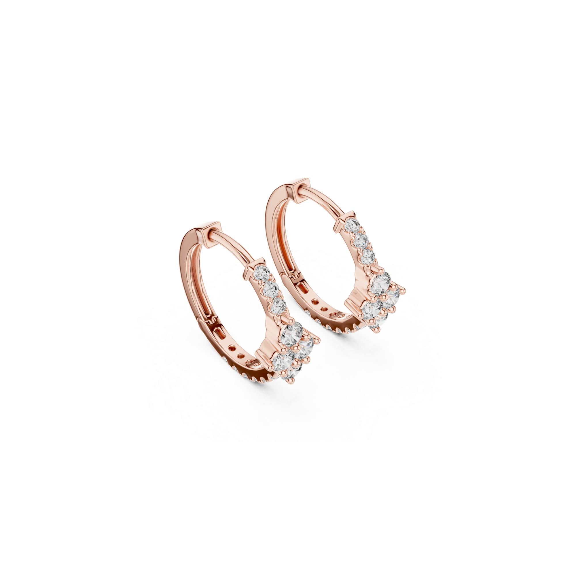 Floral Daimond Hoop Earring