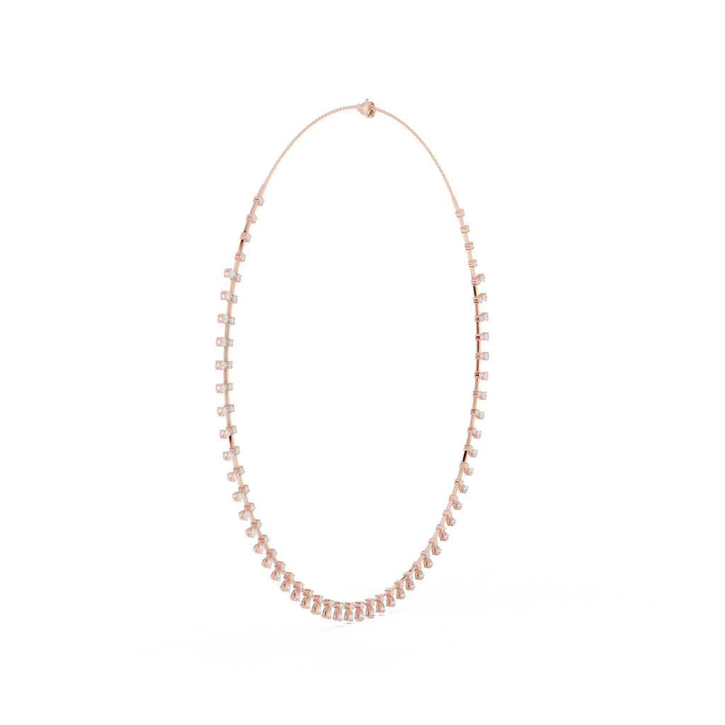 Graduated Dangling Lab Grown Diamond Necklace