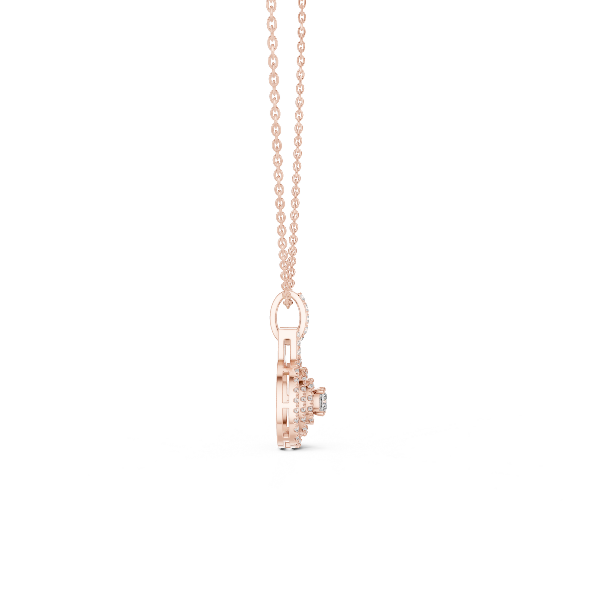 Halo Lab Grown Diamond Pendant