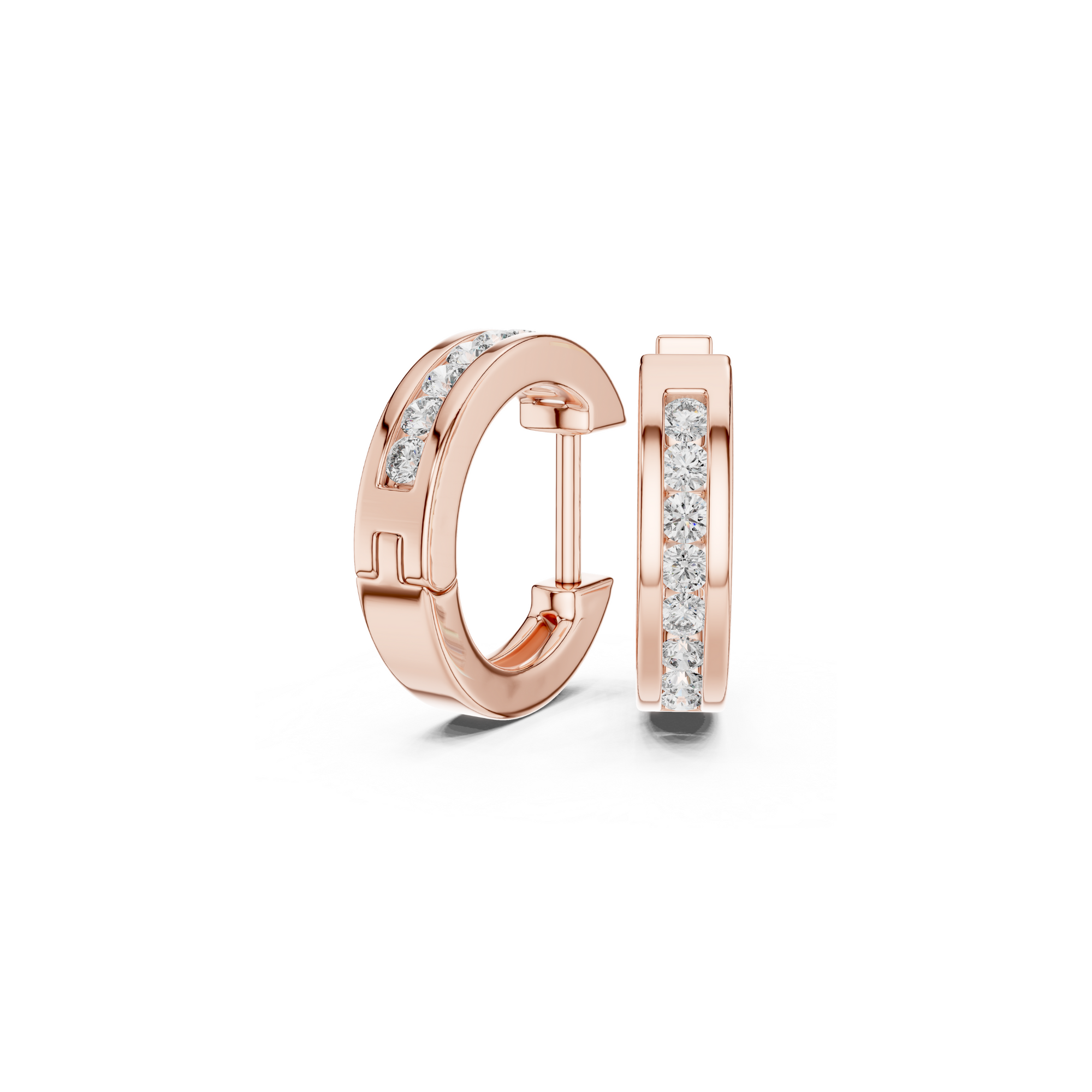 Dainty Diamond Hoop Earring