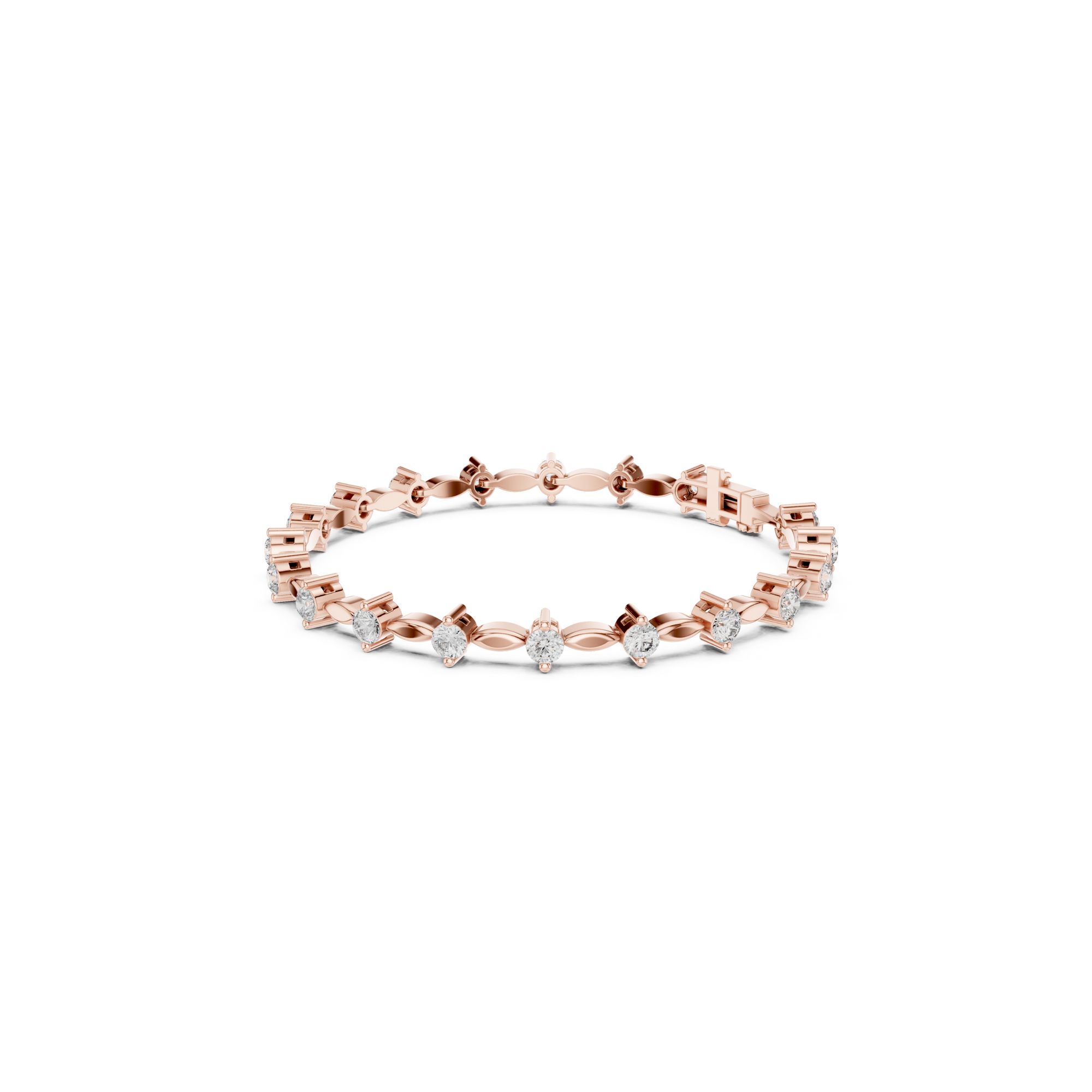 Delicate Round Lab Grown Diamond Tennis Bracelet