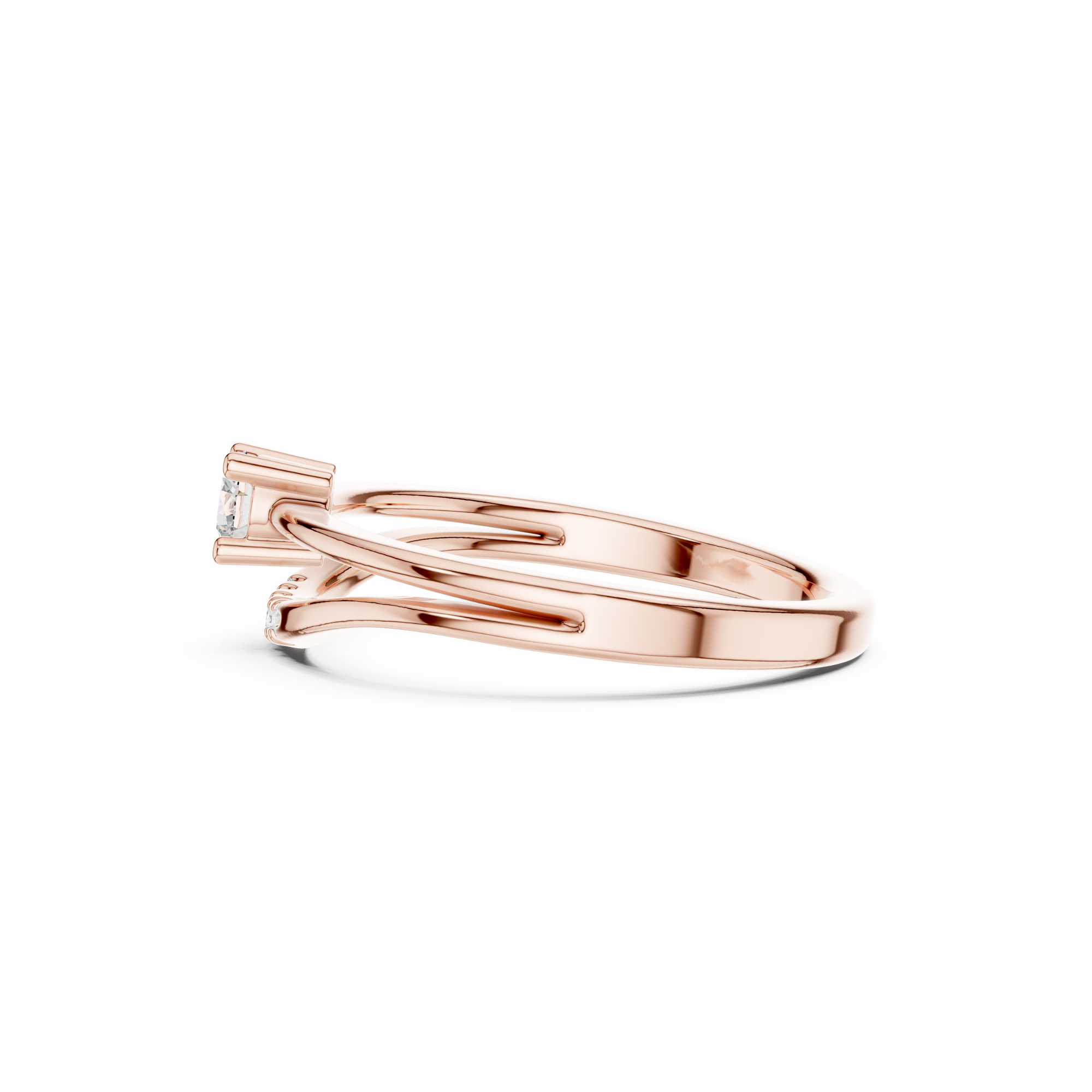 Contemporary Accent Diamond Ring