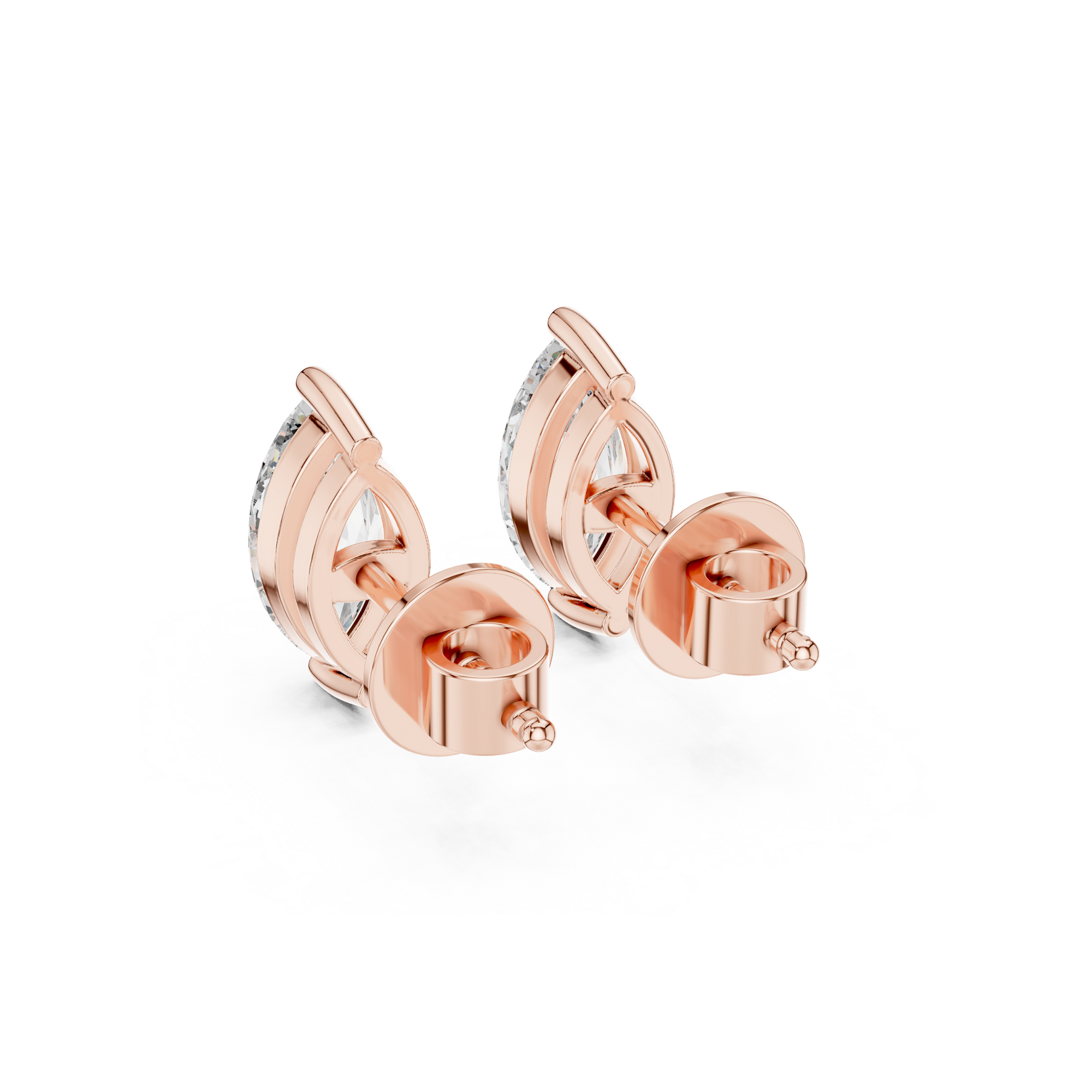 Marquise-Cut Lab Grown Diamond Stud