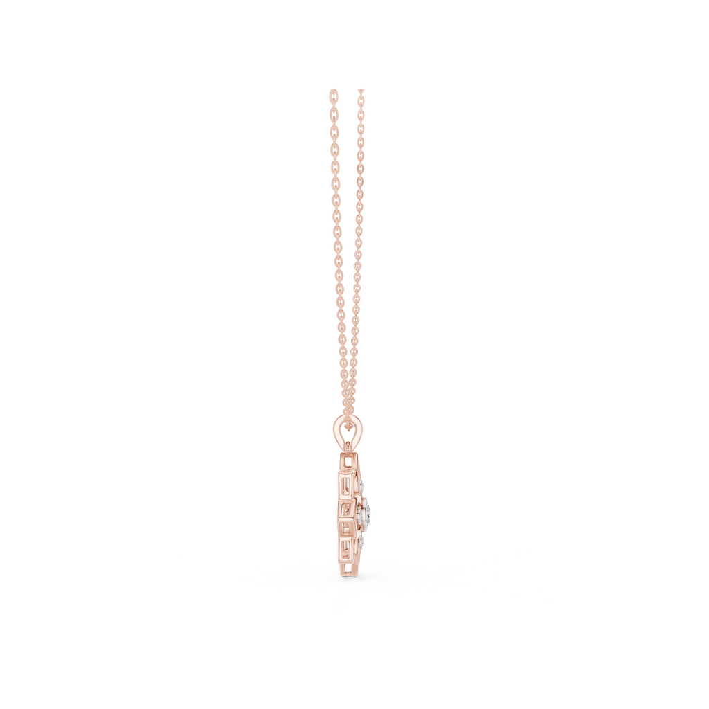 Floral Lab Grown Diamond Pendant