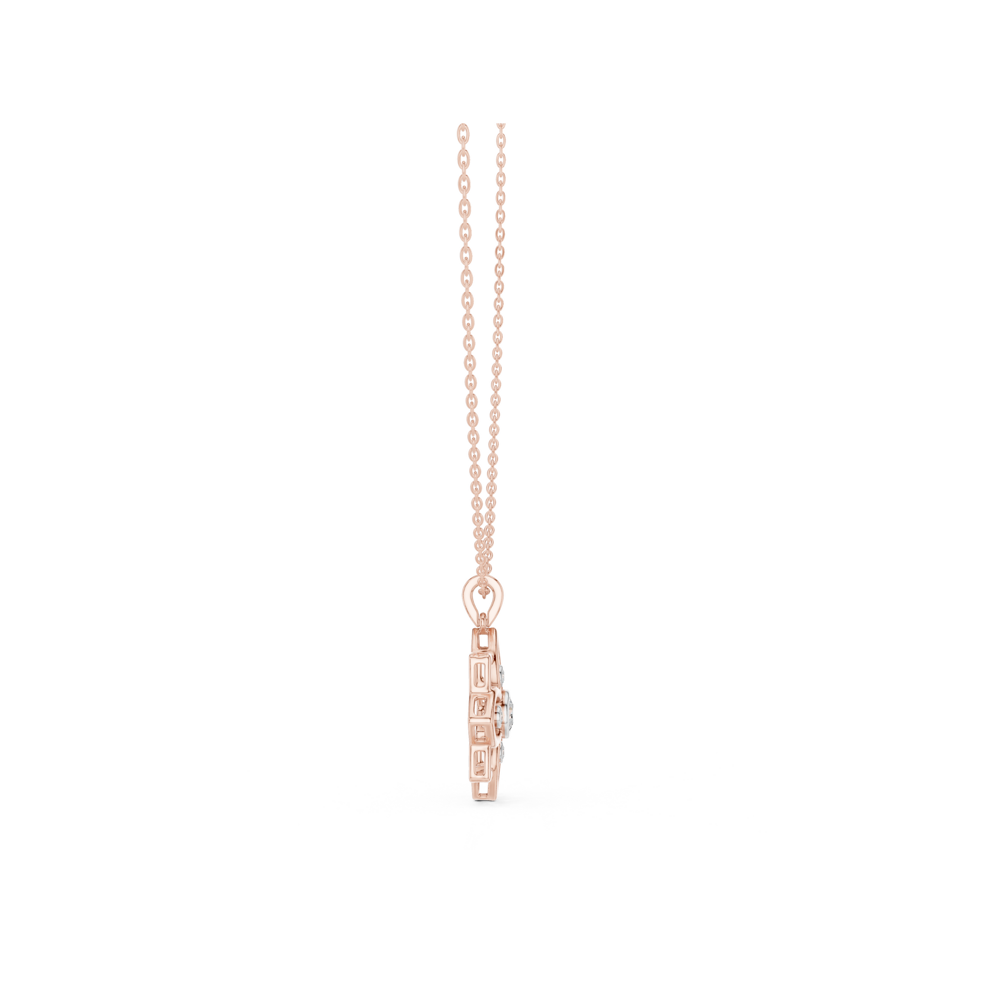 Floral Lab Grown Diamond Pendant