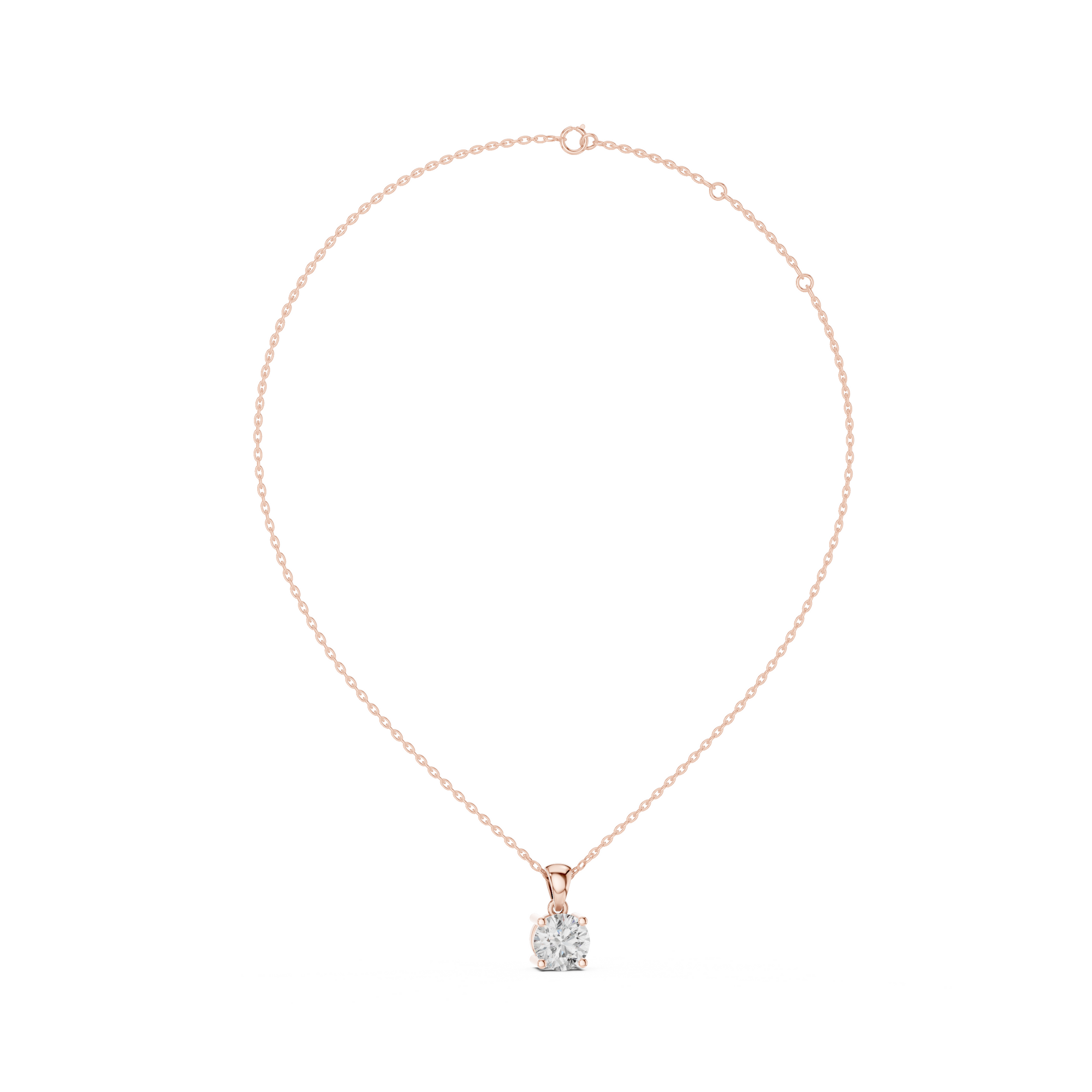 Solitaire Round Lab Grown Diamond Pendant