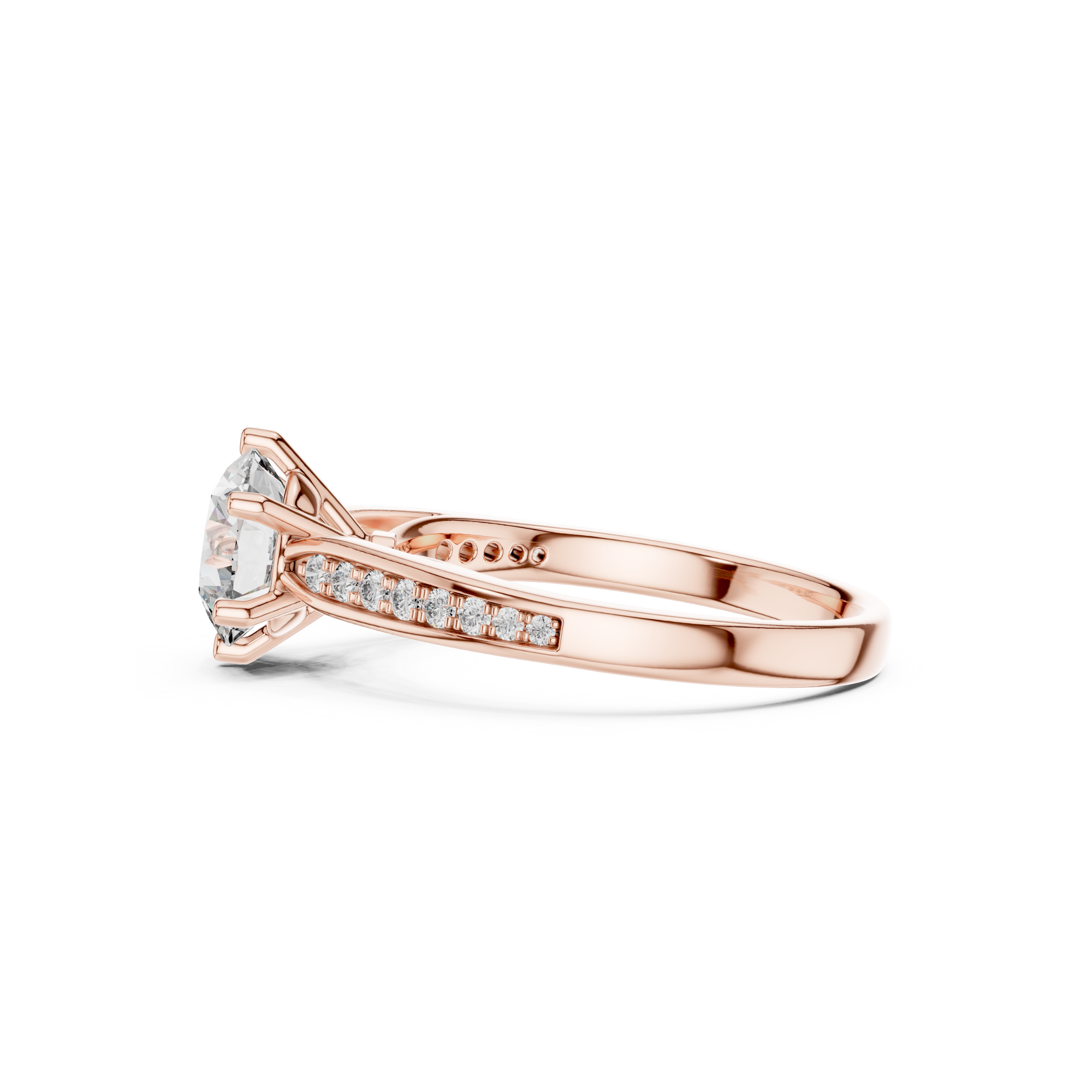 Charming Round Solitaire Diamond Engagement Ring