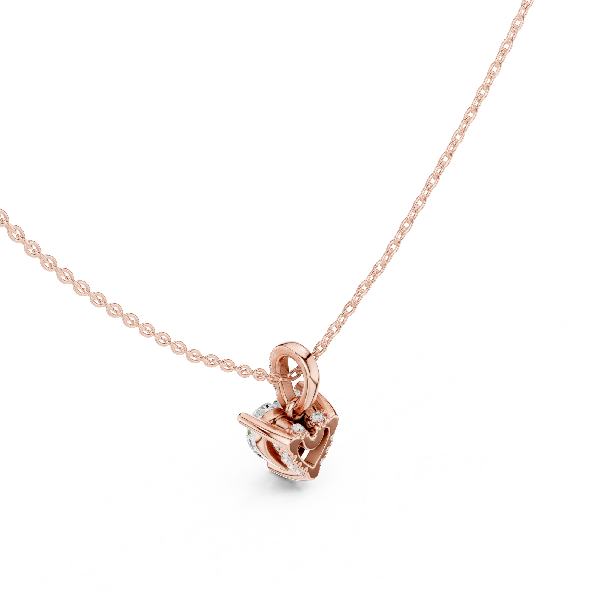 Heart Shape Solitaire Diamond Pendant