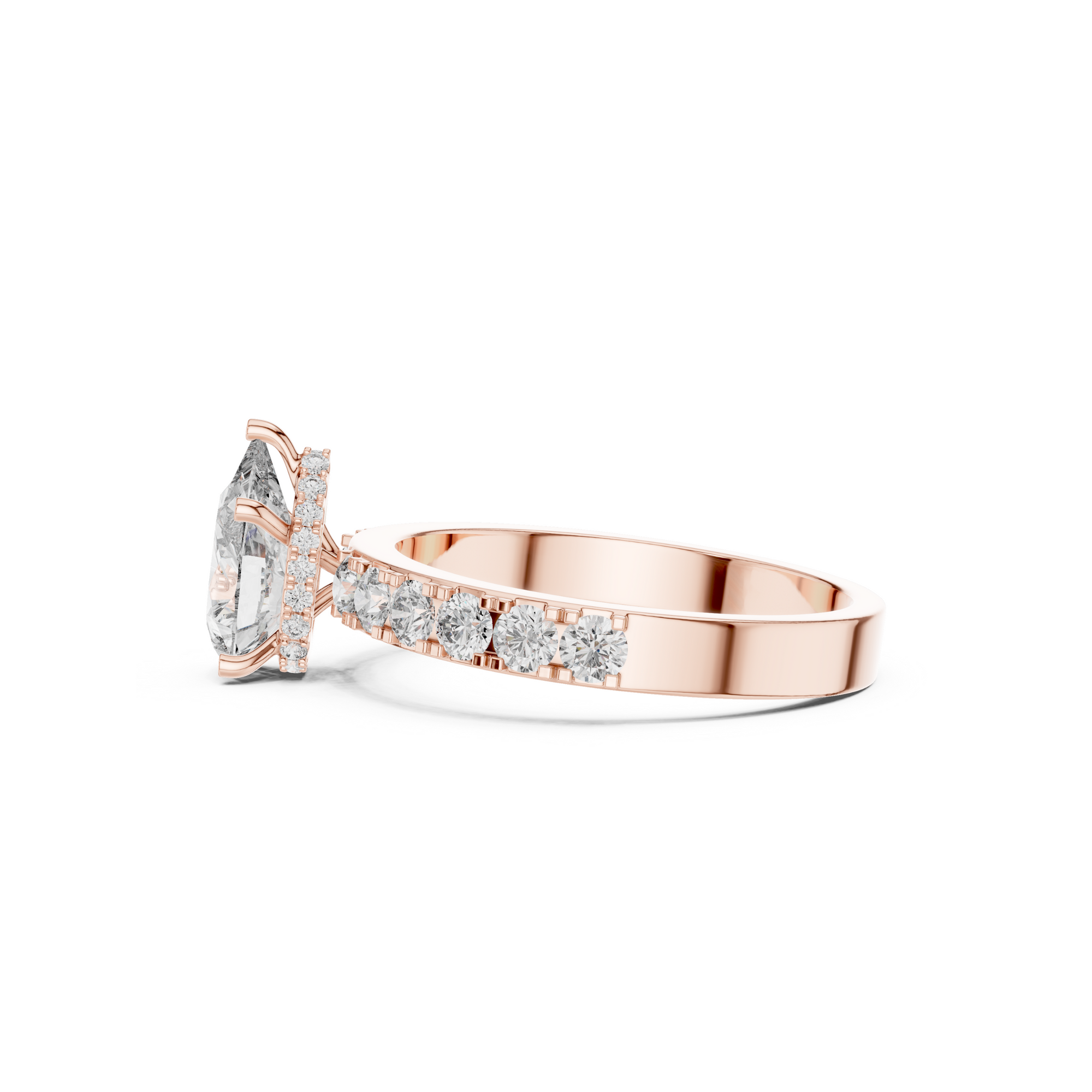 Pear Cut Solitaire Lab Grown Diamond Ring