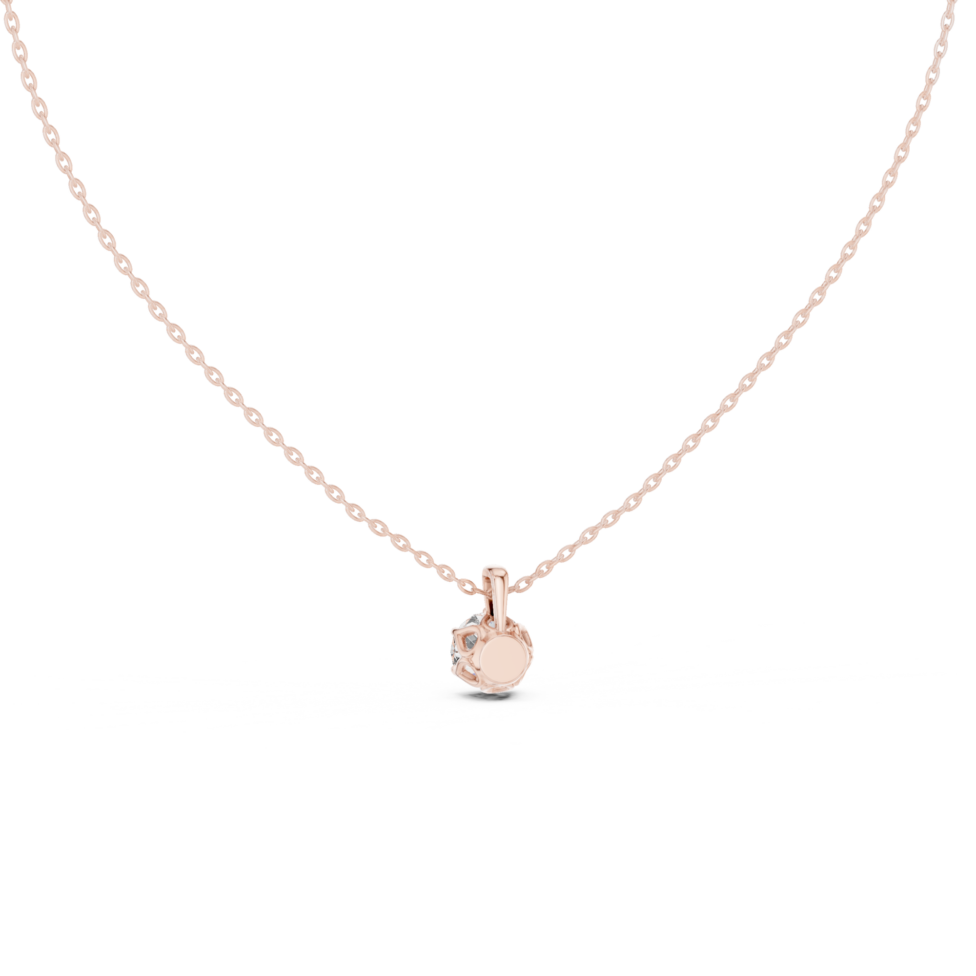 Round Cut Solitaire Lab Grown Diamond Pendant