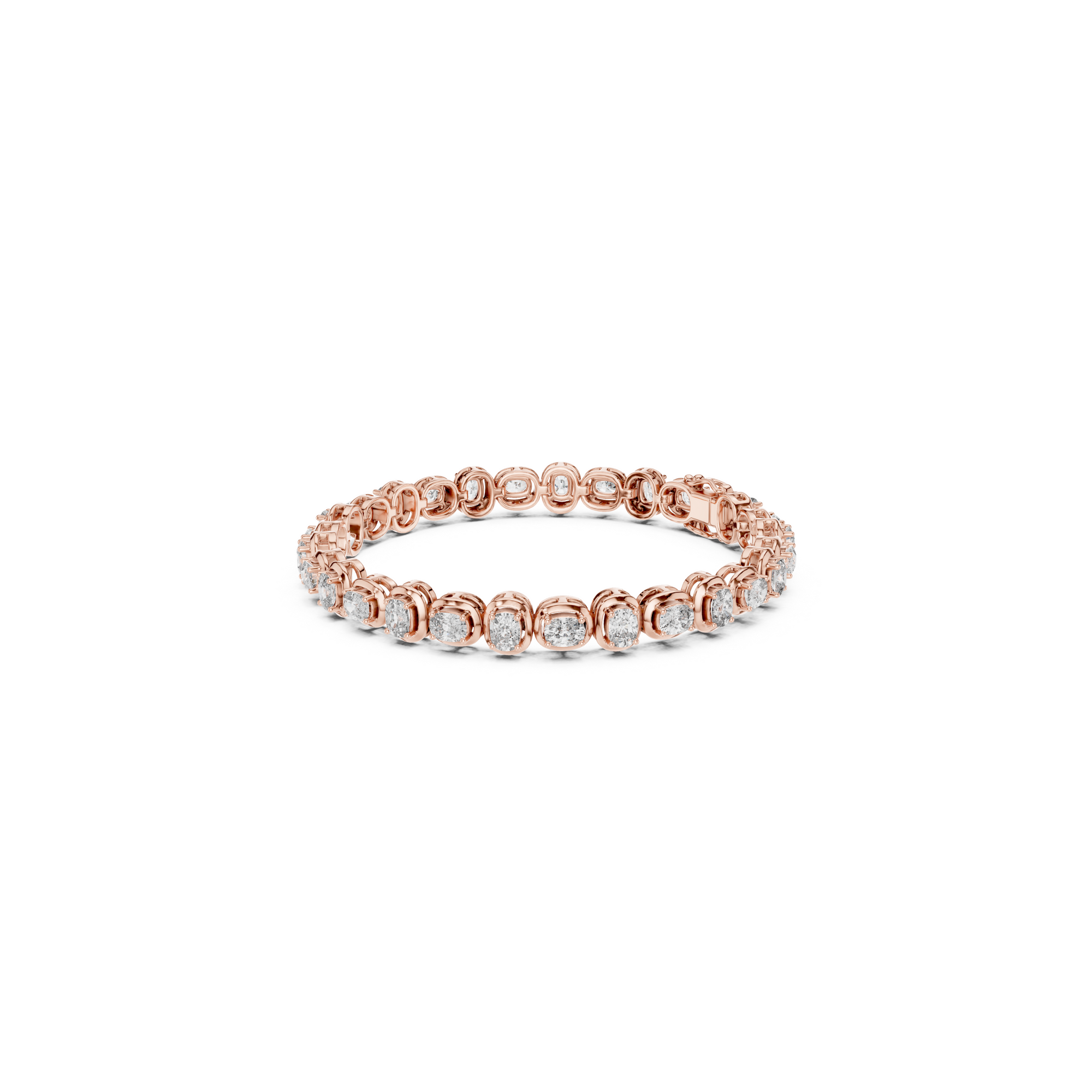Cushion Cut Lab Grown Diamond Tennis Bracelet