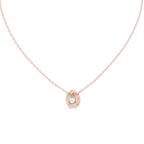 Pear Shape Halo Lab Grown Diamond Pendant