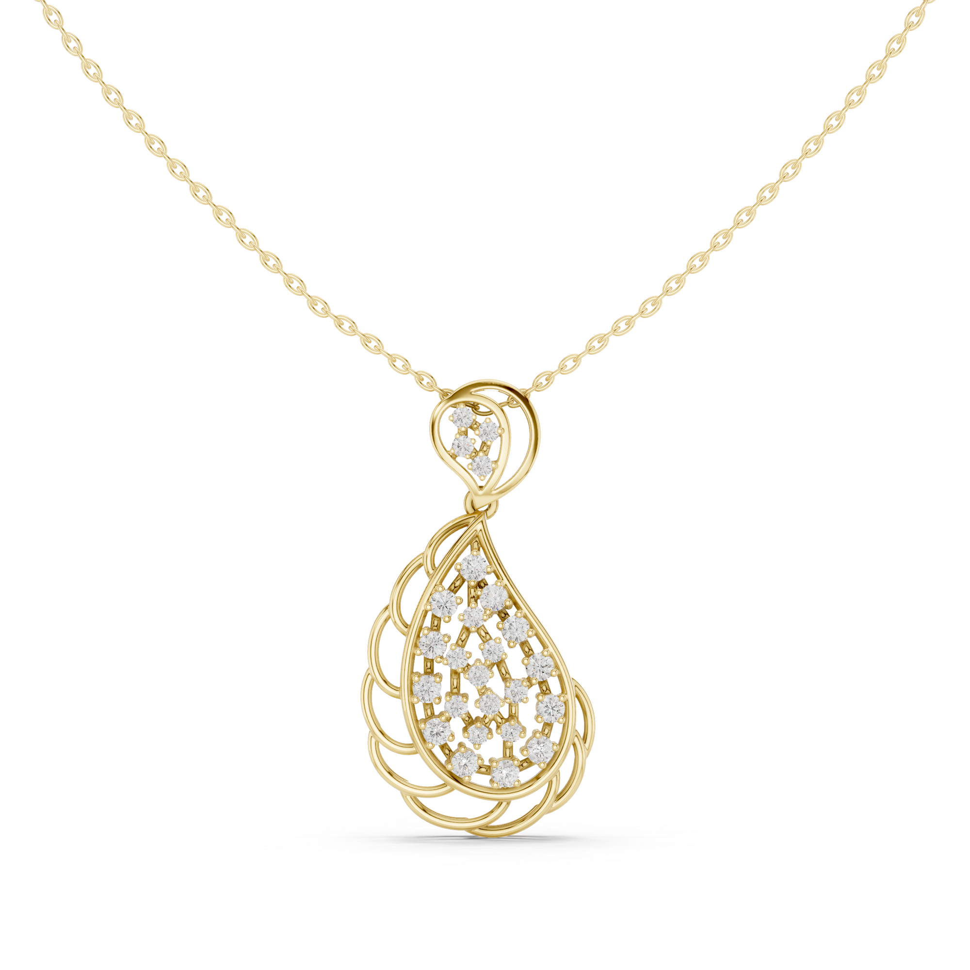 Tarv Cluster Lab Grown Diamond Pendant