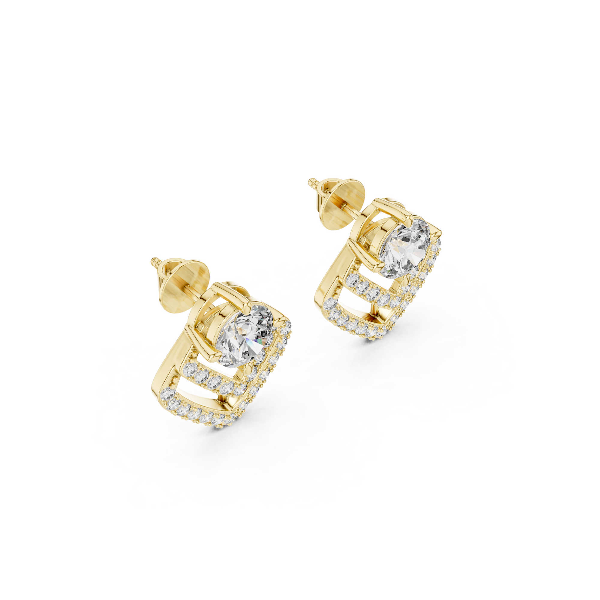 Geometric Lab Grown Diamond Stud