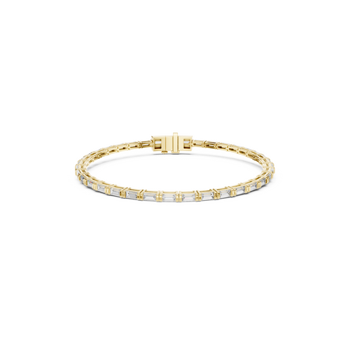 Baguette Cut Lab Grown Diamond Tennis Bracelet