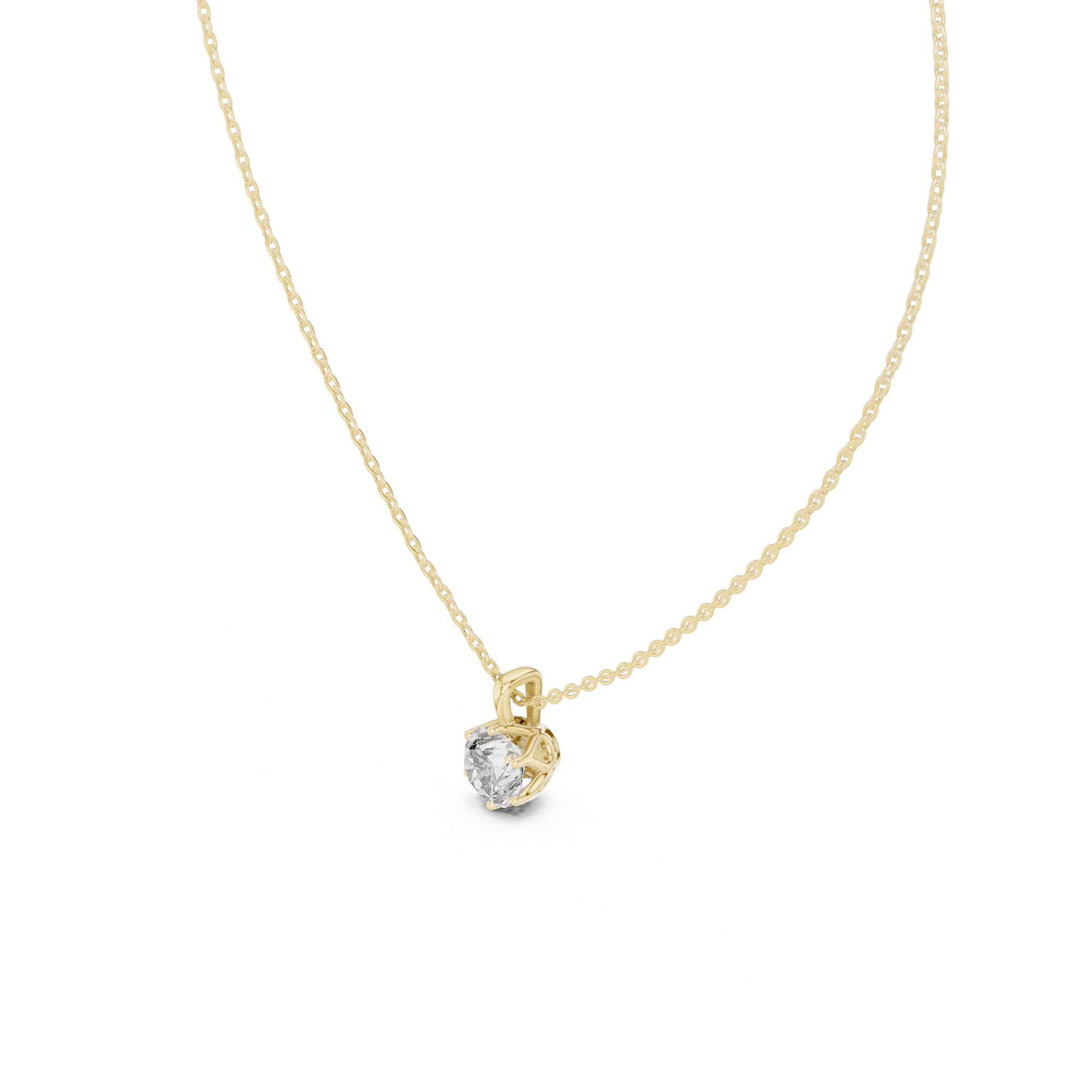 Round Cut Solitaire Lab Grown Diamond Pendant