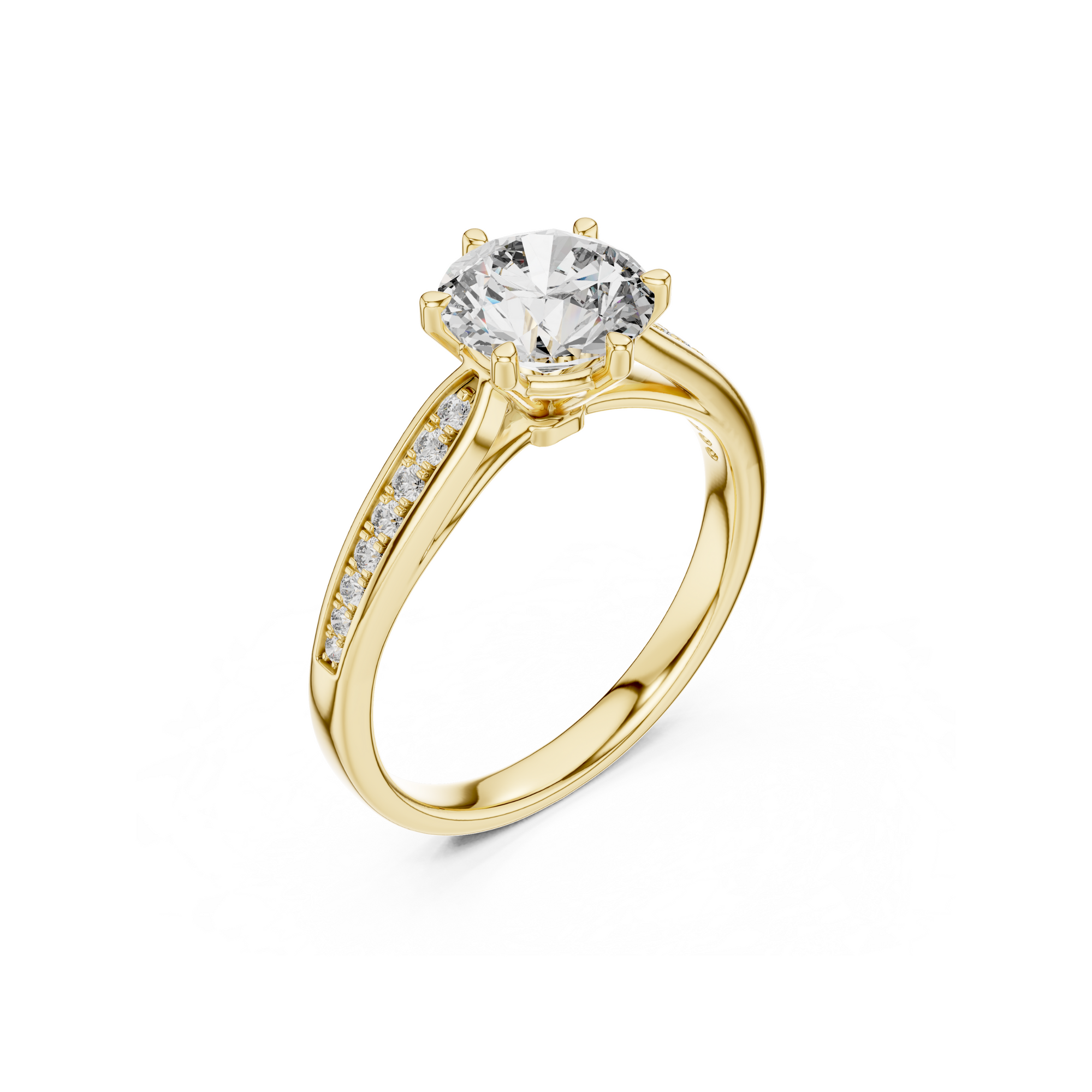 Charming Round Solitaire Diamond Engagement Ring