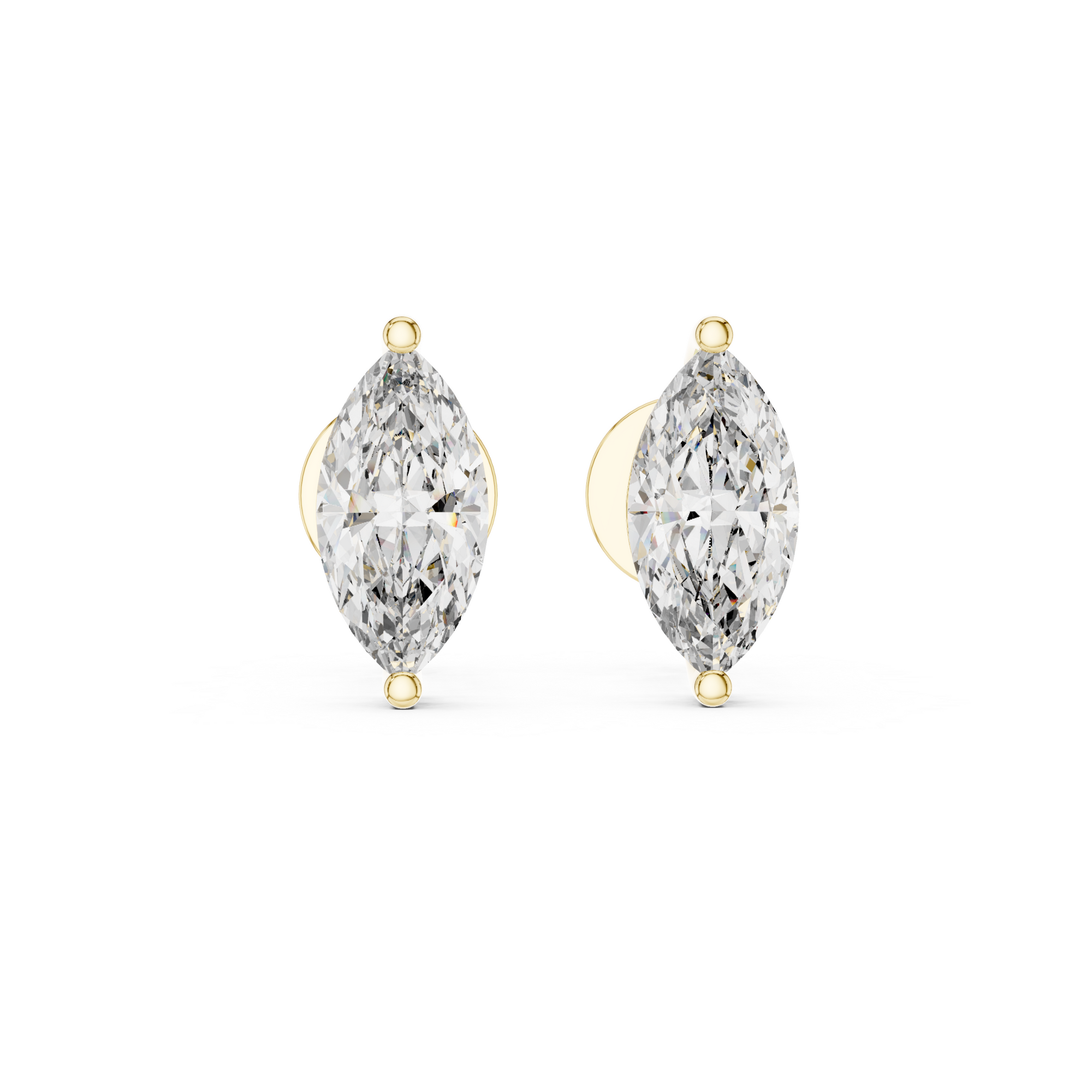 Marquise-Cut Lab Grown Diamond Stud