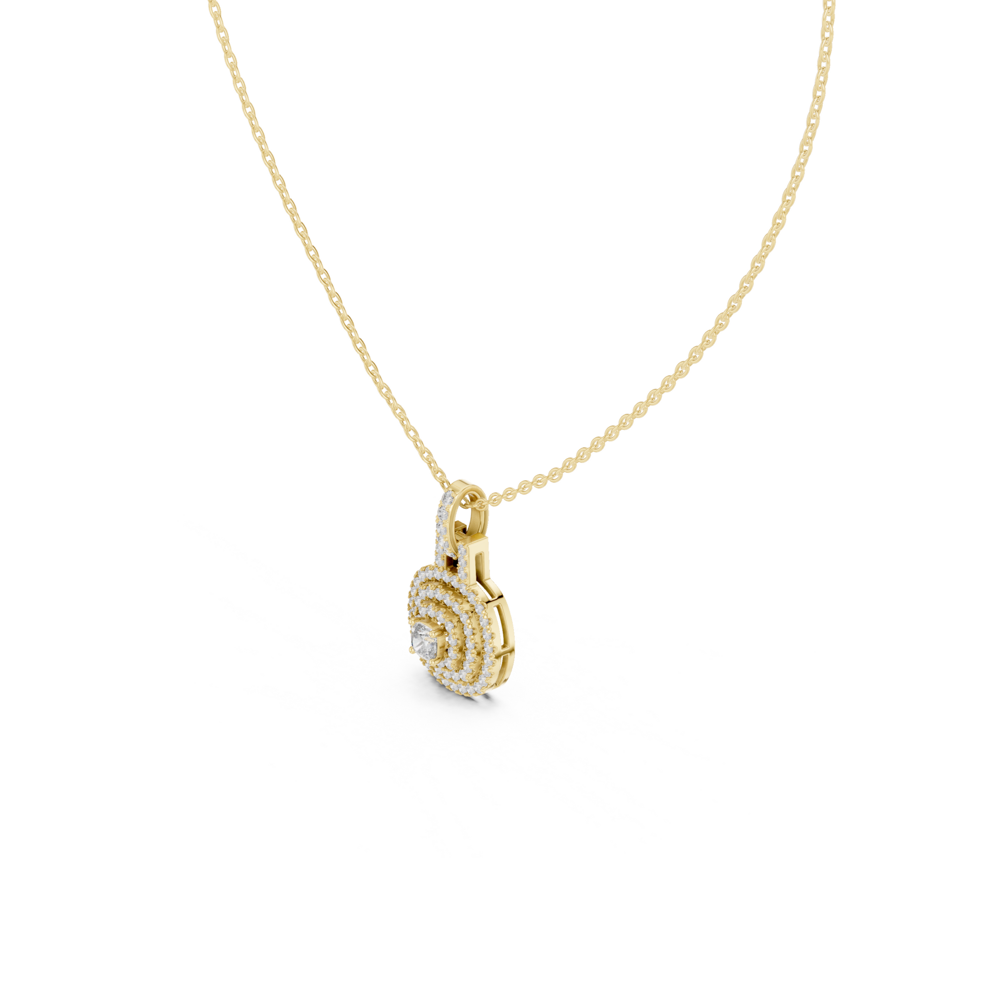 Halo Lab Grown Diamond Pendant