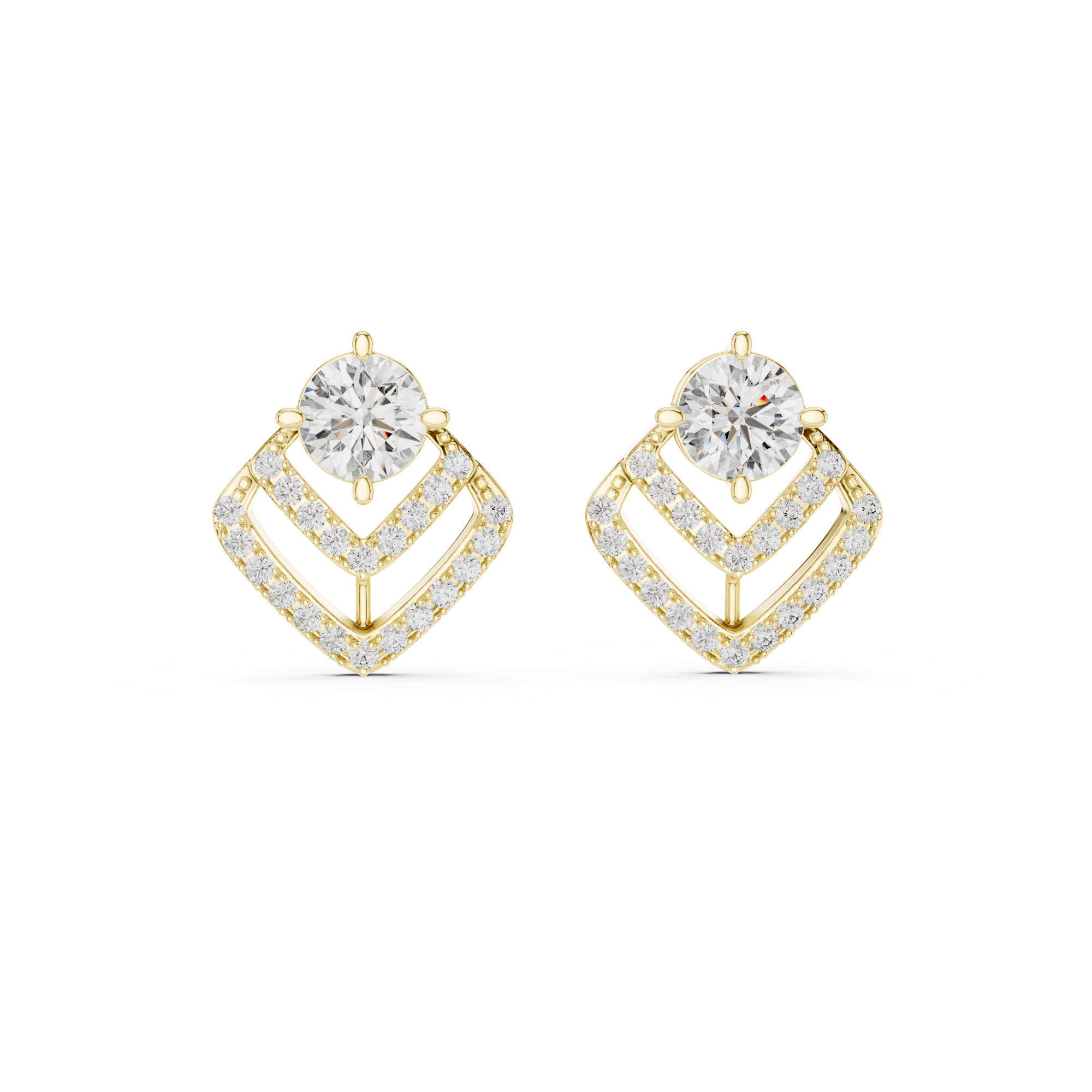 Geometric Lab Grown Diamond Stud