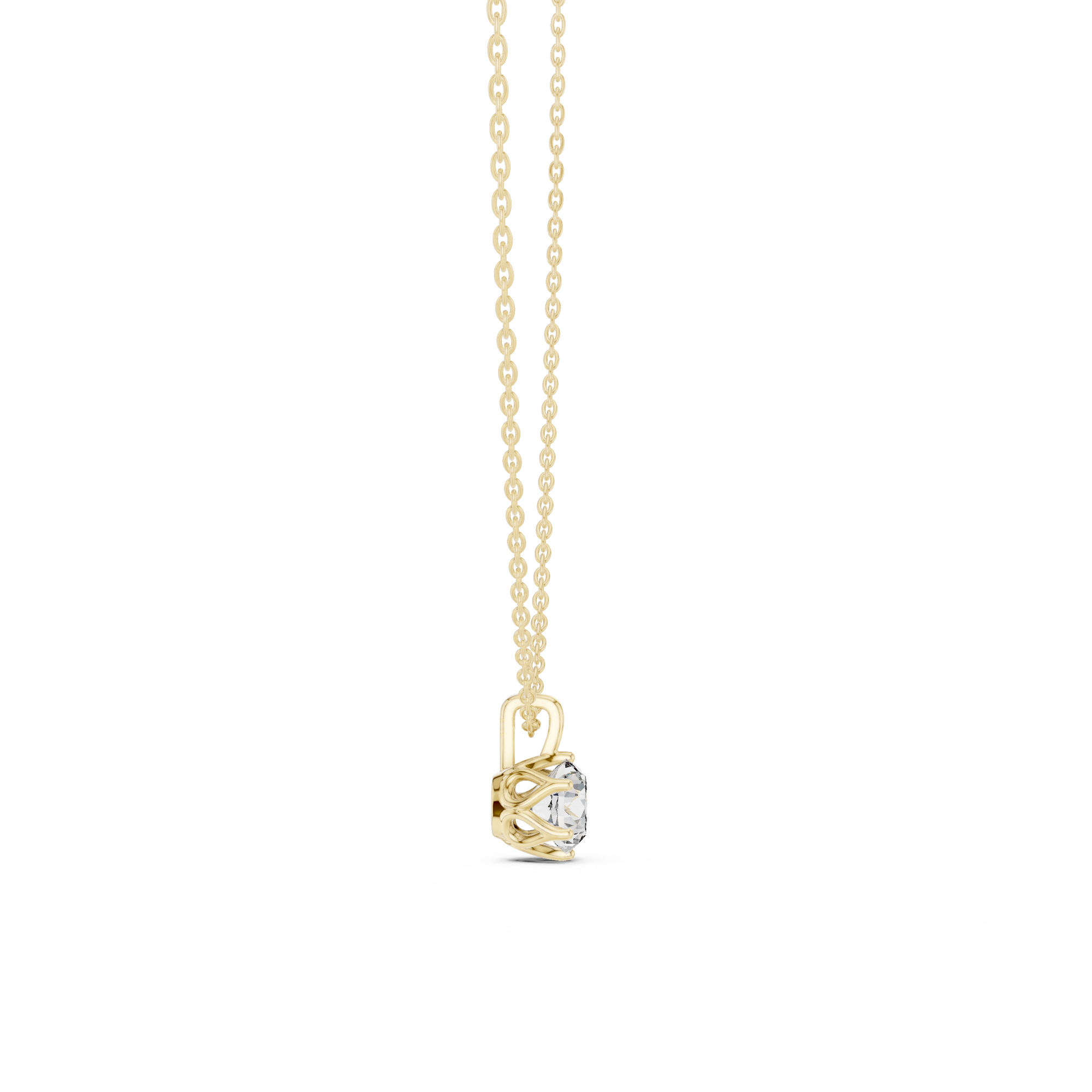 Round Cut Solitaire Lab Grown Diamond Pendant
