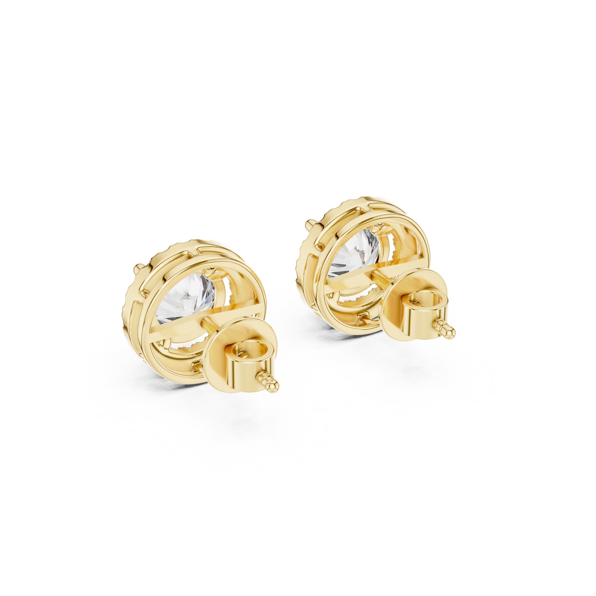 Round Halo Lab Grown Diamond Stud
