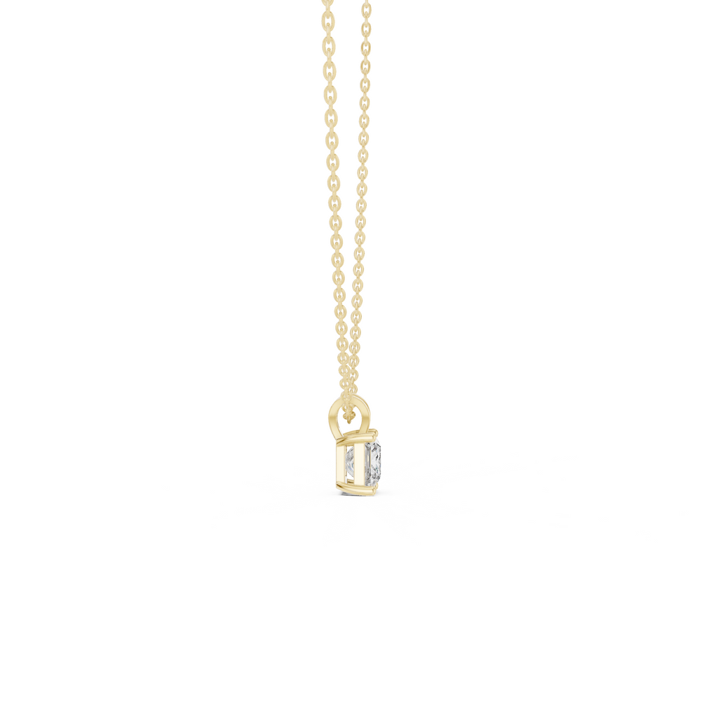 Slick Princess Cut Solitaire Diamond Pendant