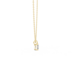 Slick Princess Cut Solitaire Diamond Pendant