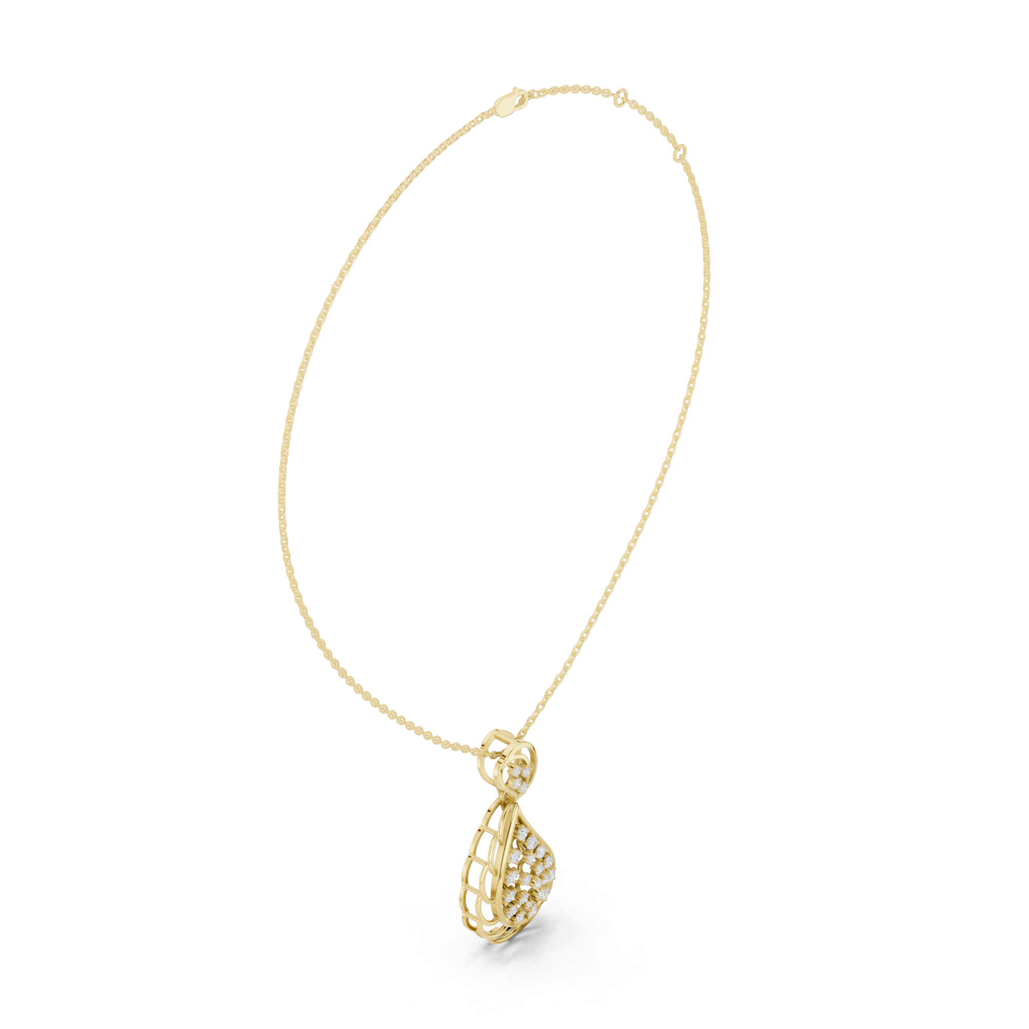 Tarv Cluster Lab Grown Diamond Pendant
