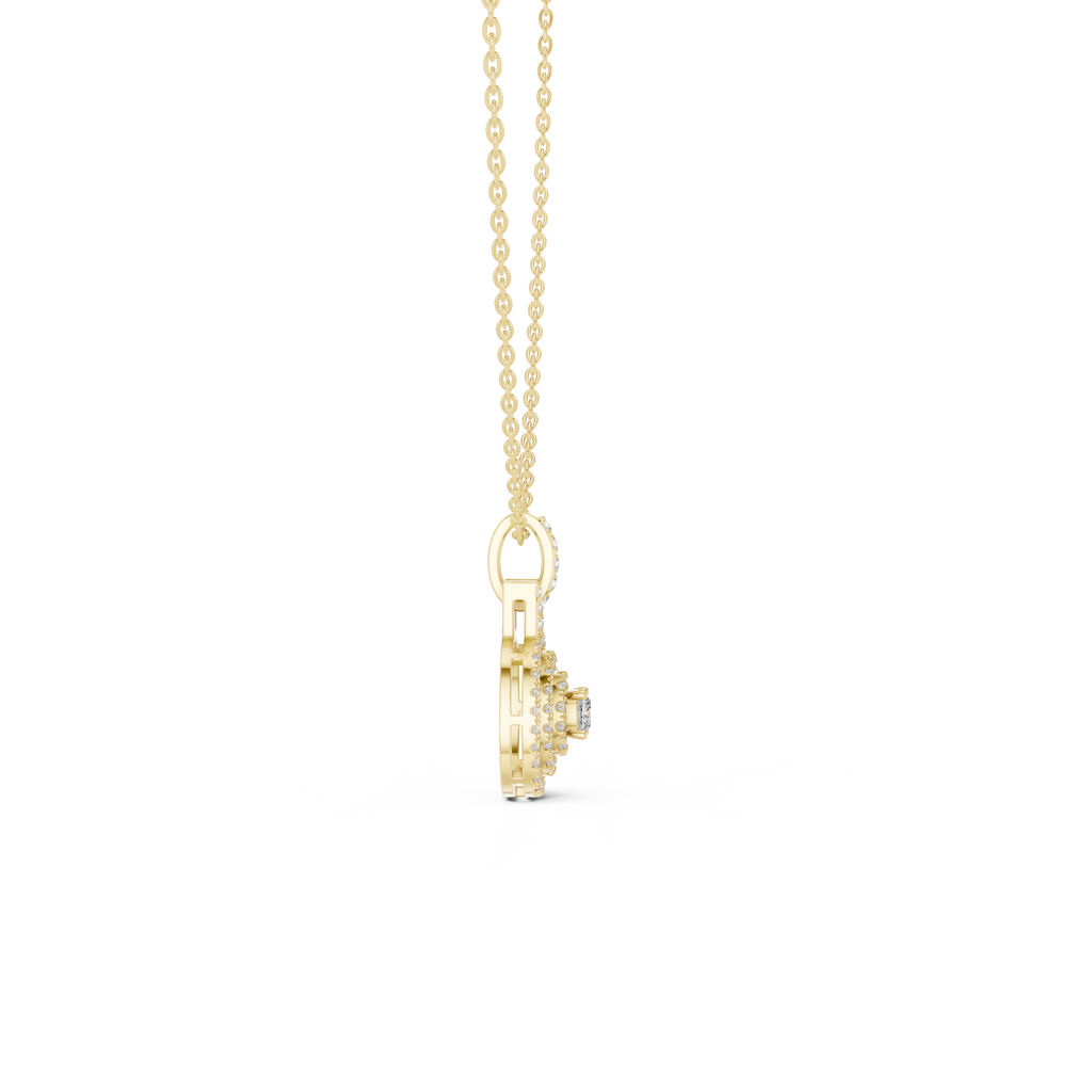 Halo Lab Grown Diamond Pendant