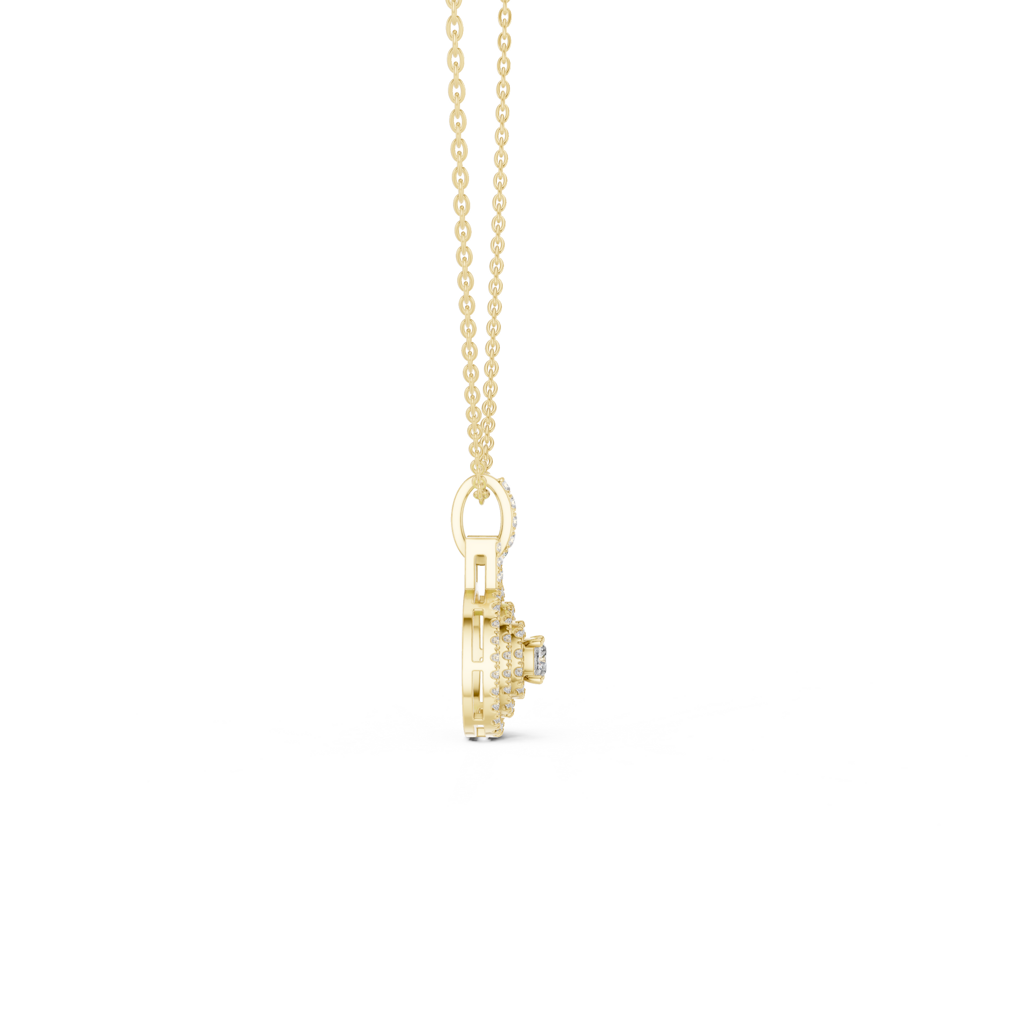 Halo Lab Grown Diamond Pendant