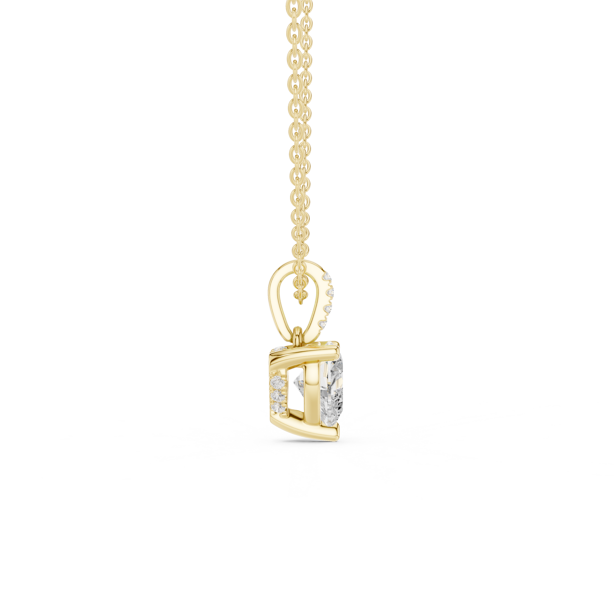 Heart Shape Solitaire Diamond Pendant