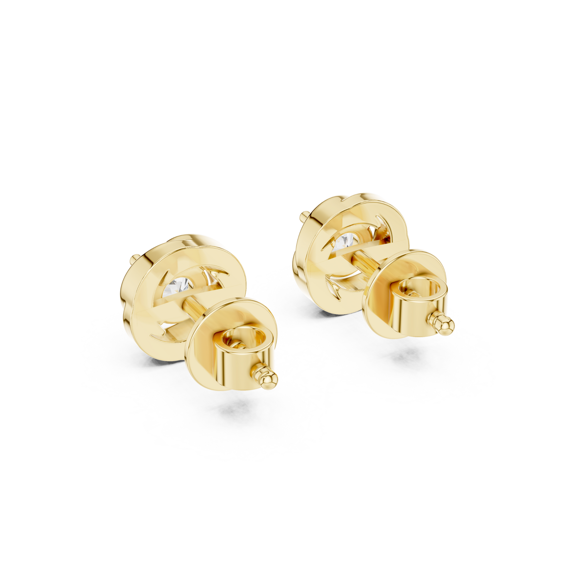 Swirl Solitaire Lab Grown Diamond Stud