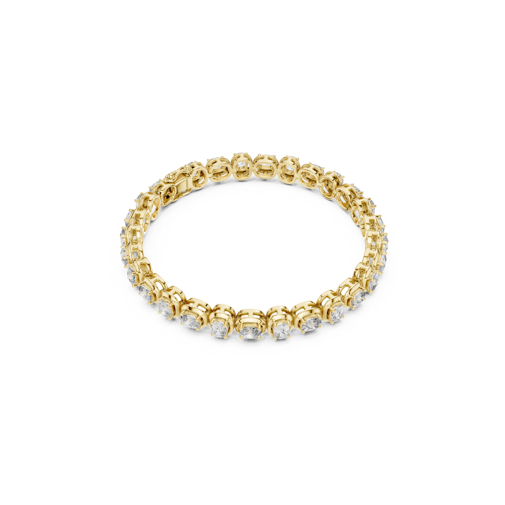 Cushion Cut Lab Grown Diamond Tennis Bracelet