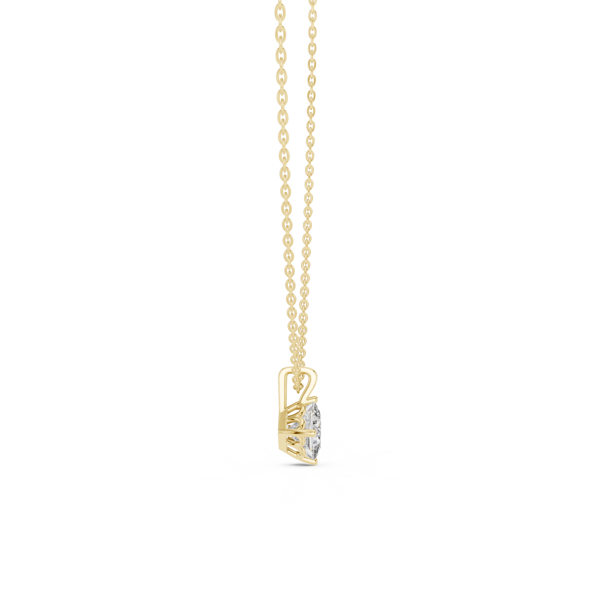 Princess Solitaire Lab Grown Diamond Pendant