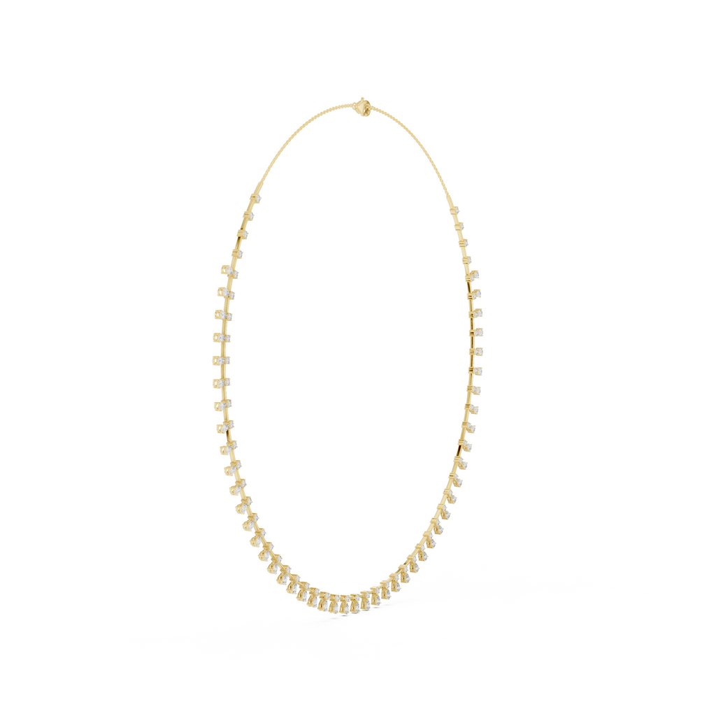 Graduated Dangling Lab Grown Diamond Necklace