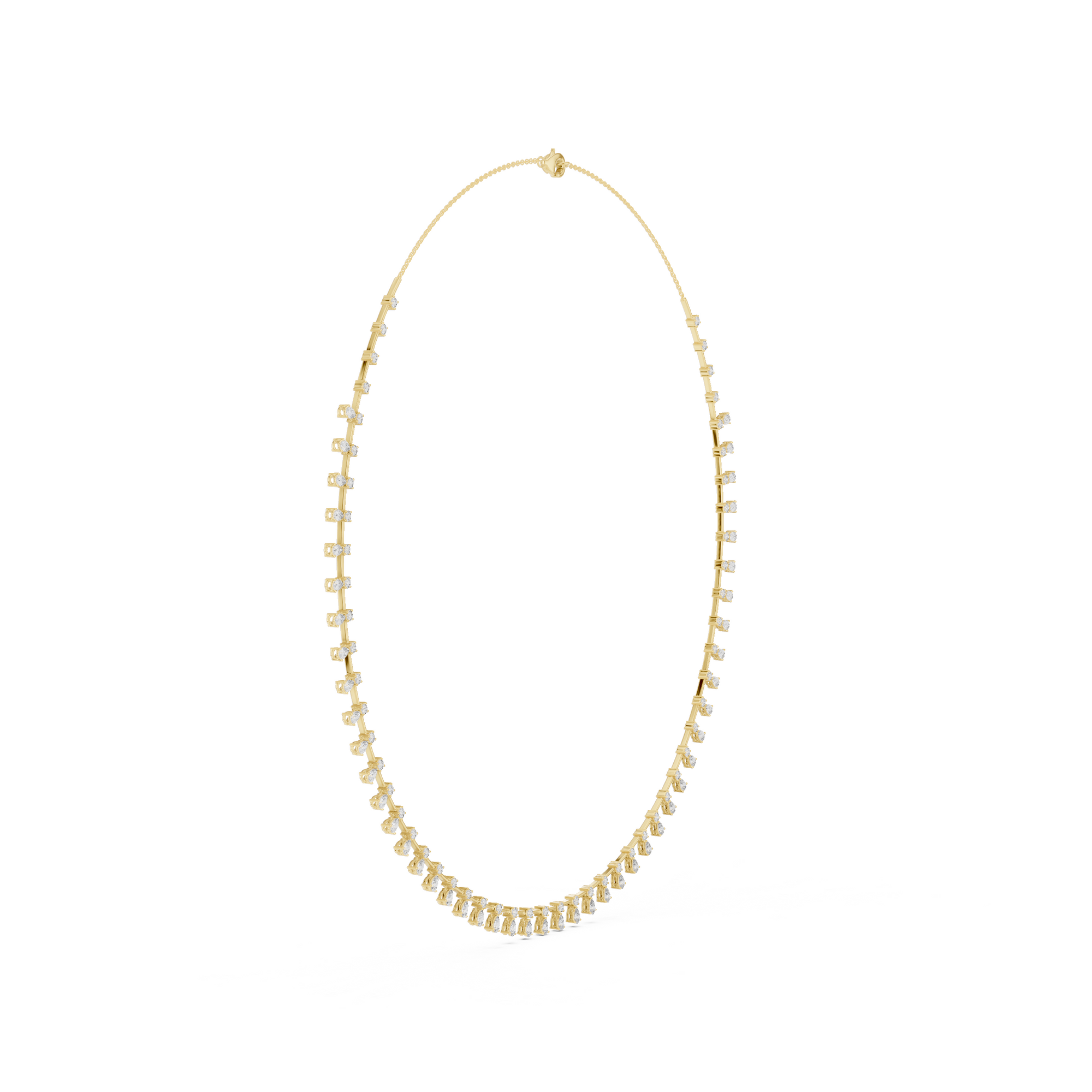 Graduated Dangling Lab Grown Diamond Necklace