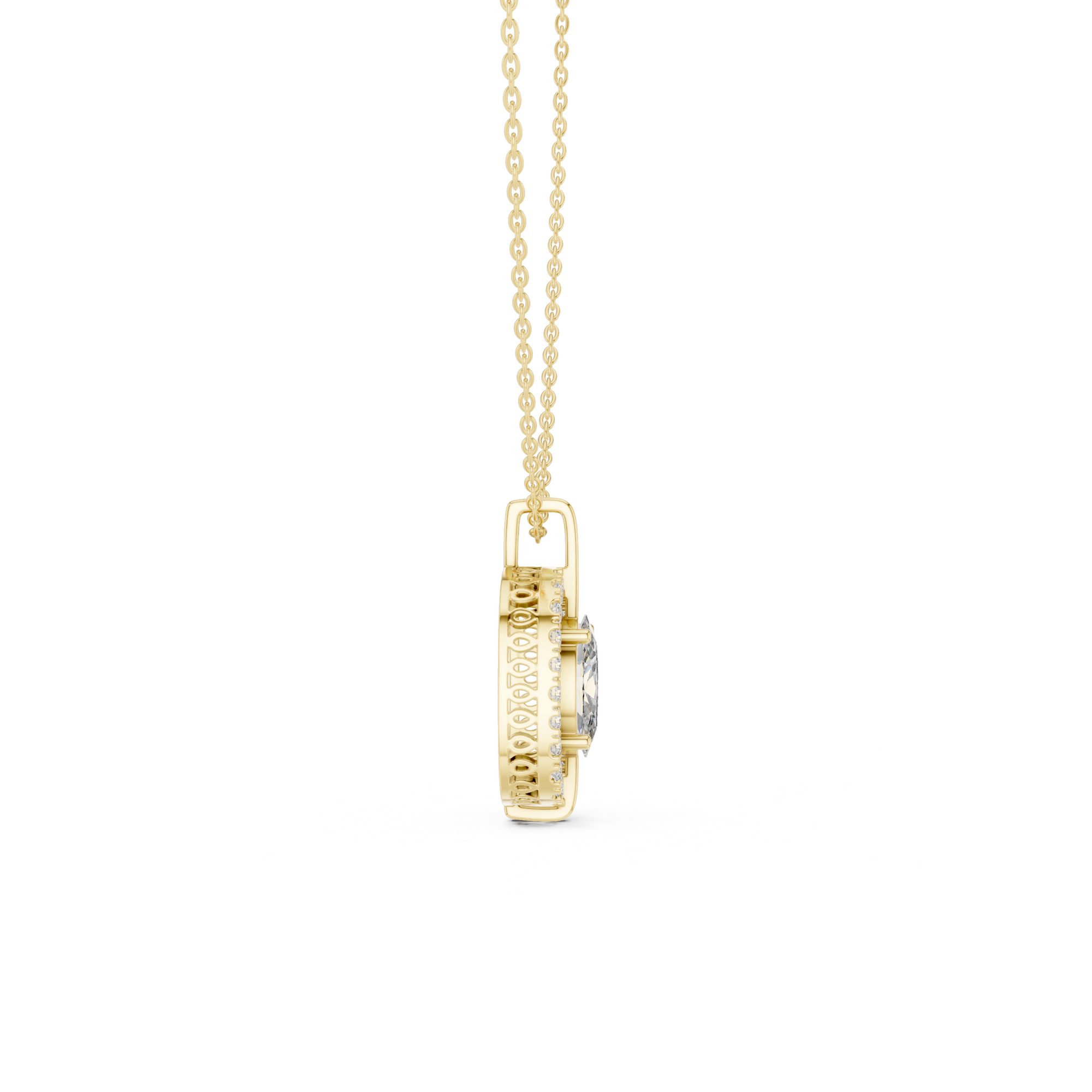 Classic Oval Lab Grown Diamond Solitaire Pendant