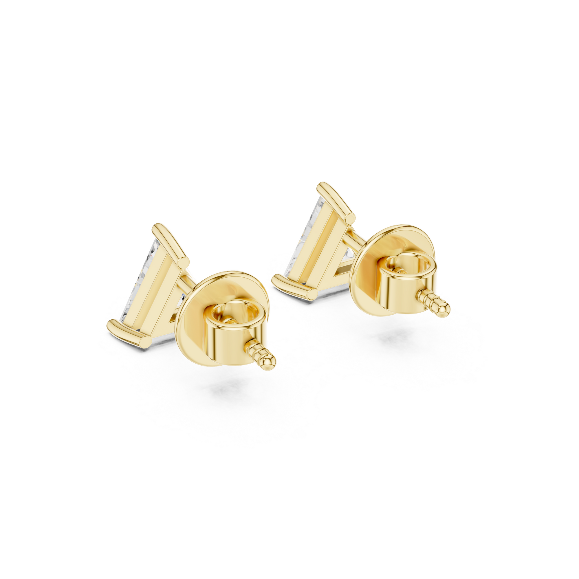 Trillion-Cut Lab Grown Diamond Stud