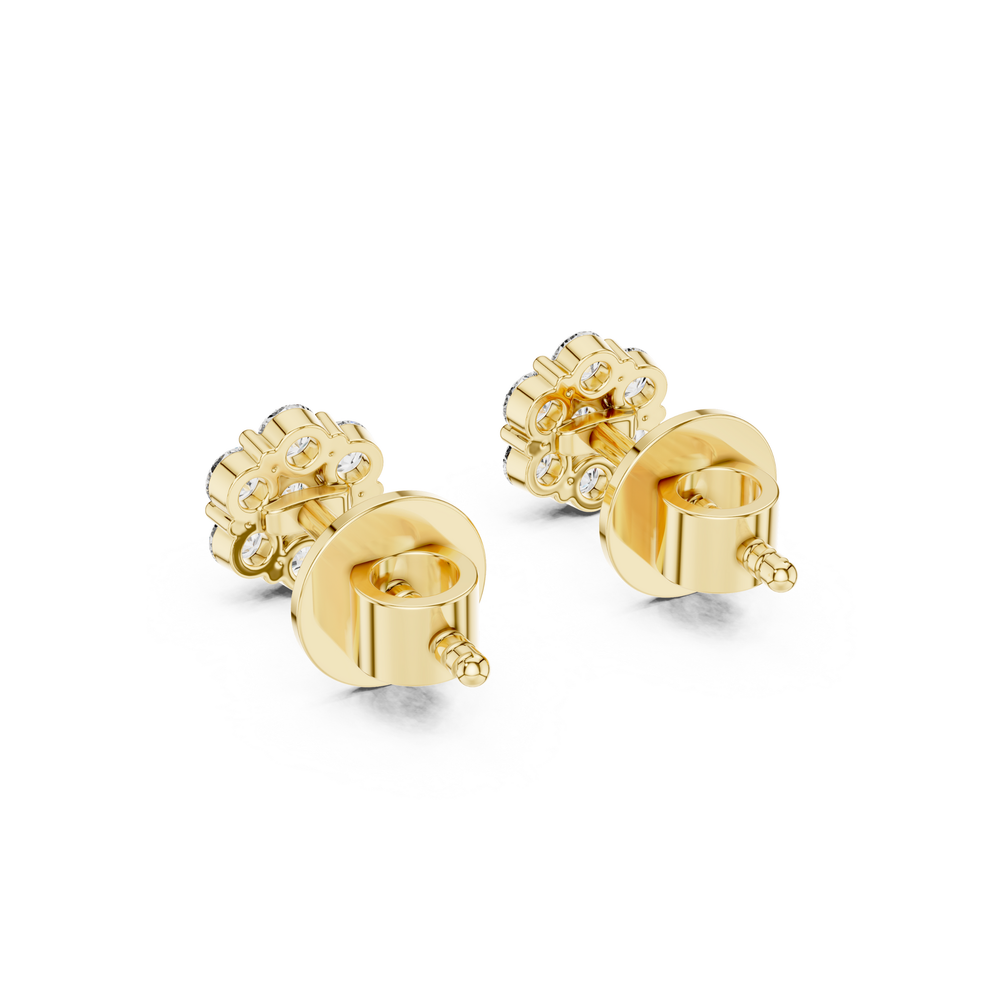 Floral Cluster Lab grown Diamond Stud