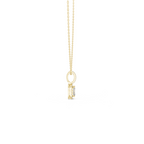 Emerald Cut Diamond Halo Pendant