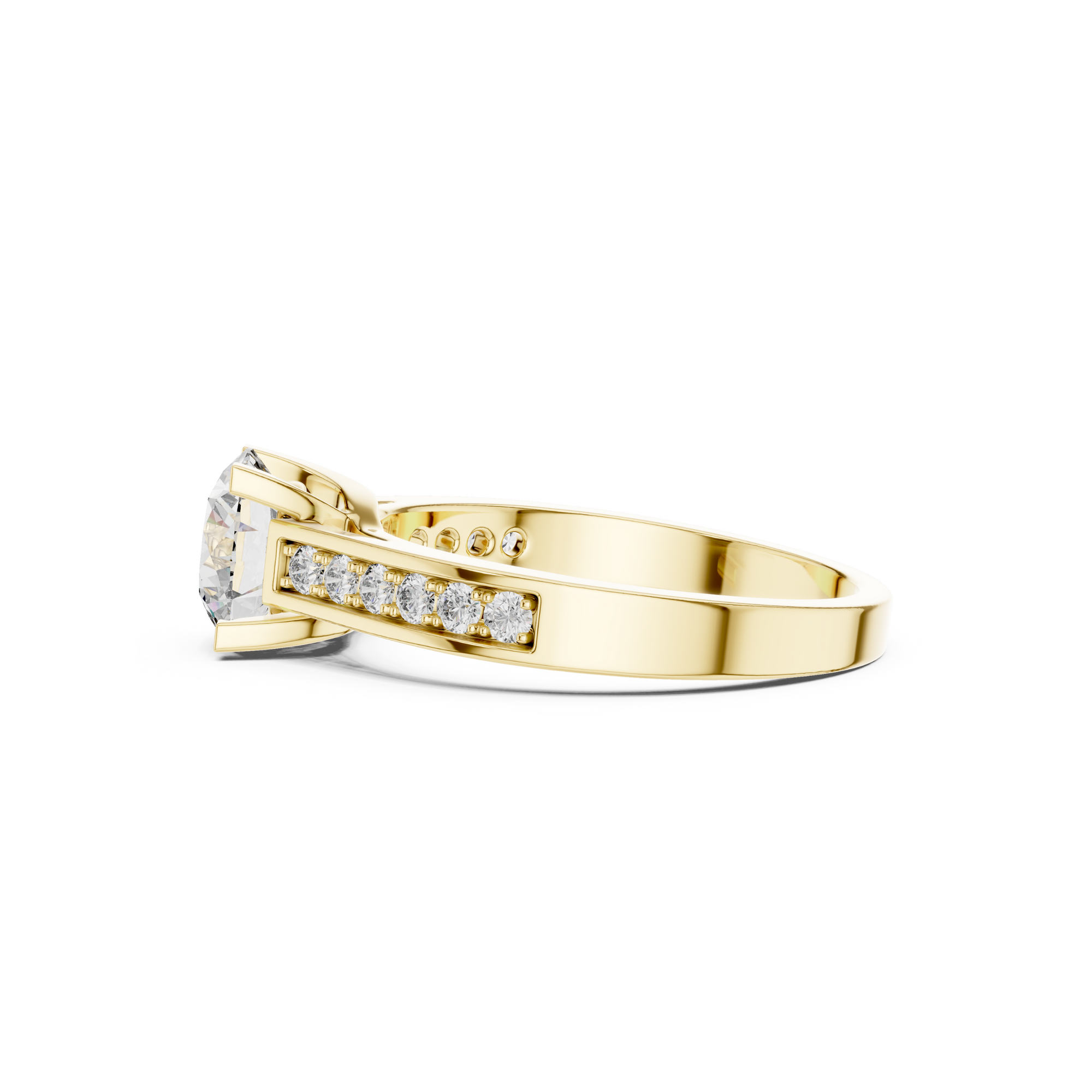 Round Solitaire Diamond Engagement Ring