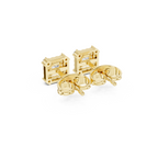 Double Halo Princess Diamond Stud Earrings