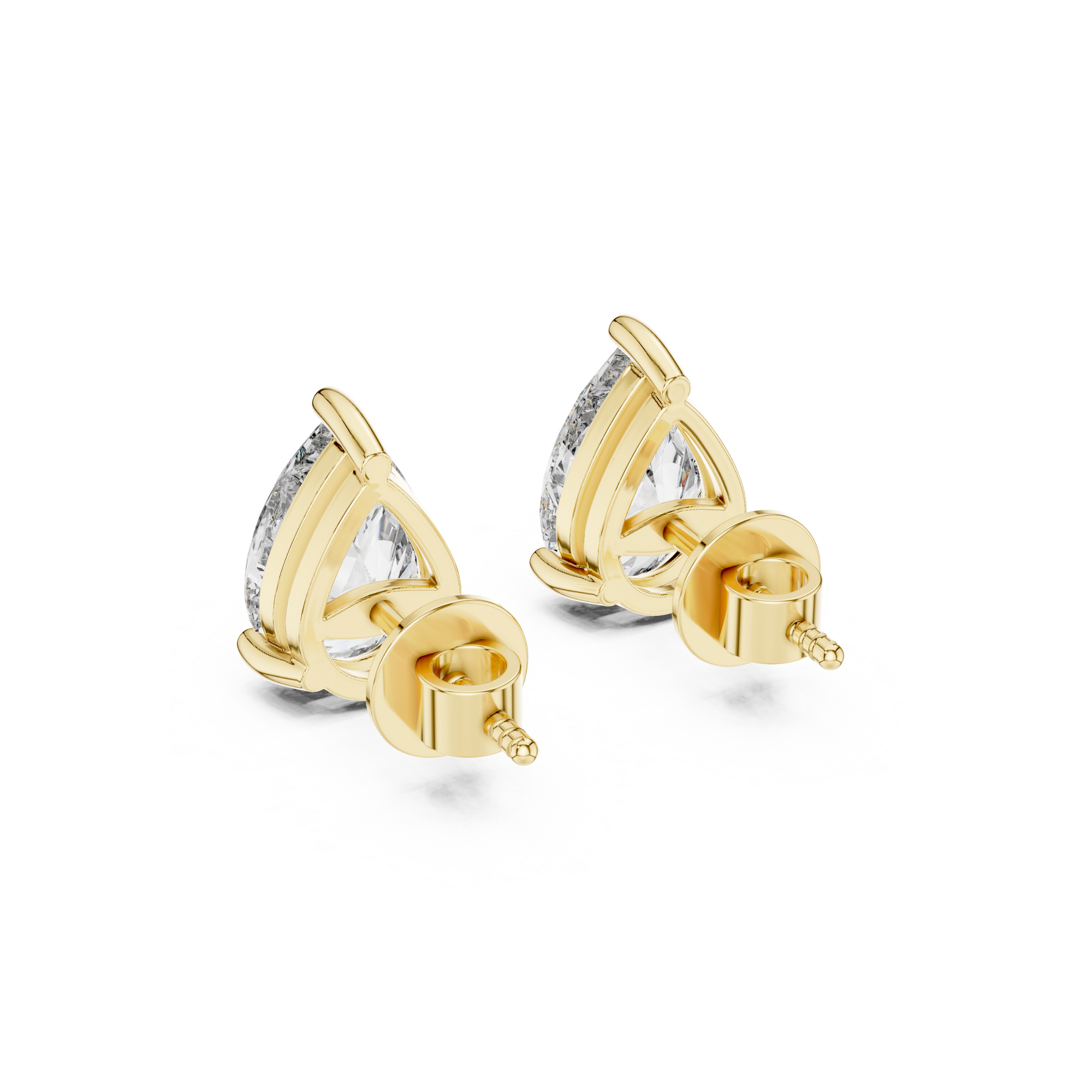 Pear Solitaire Lab Grown Diamond Stud